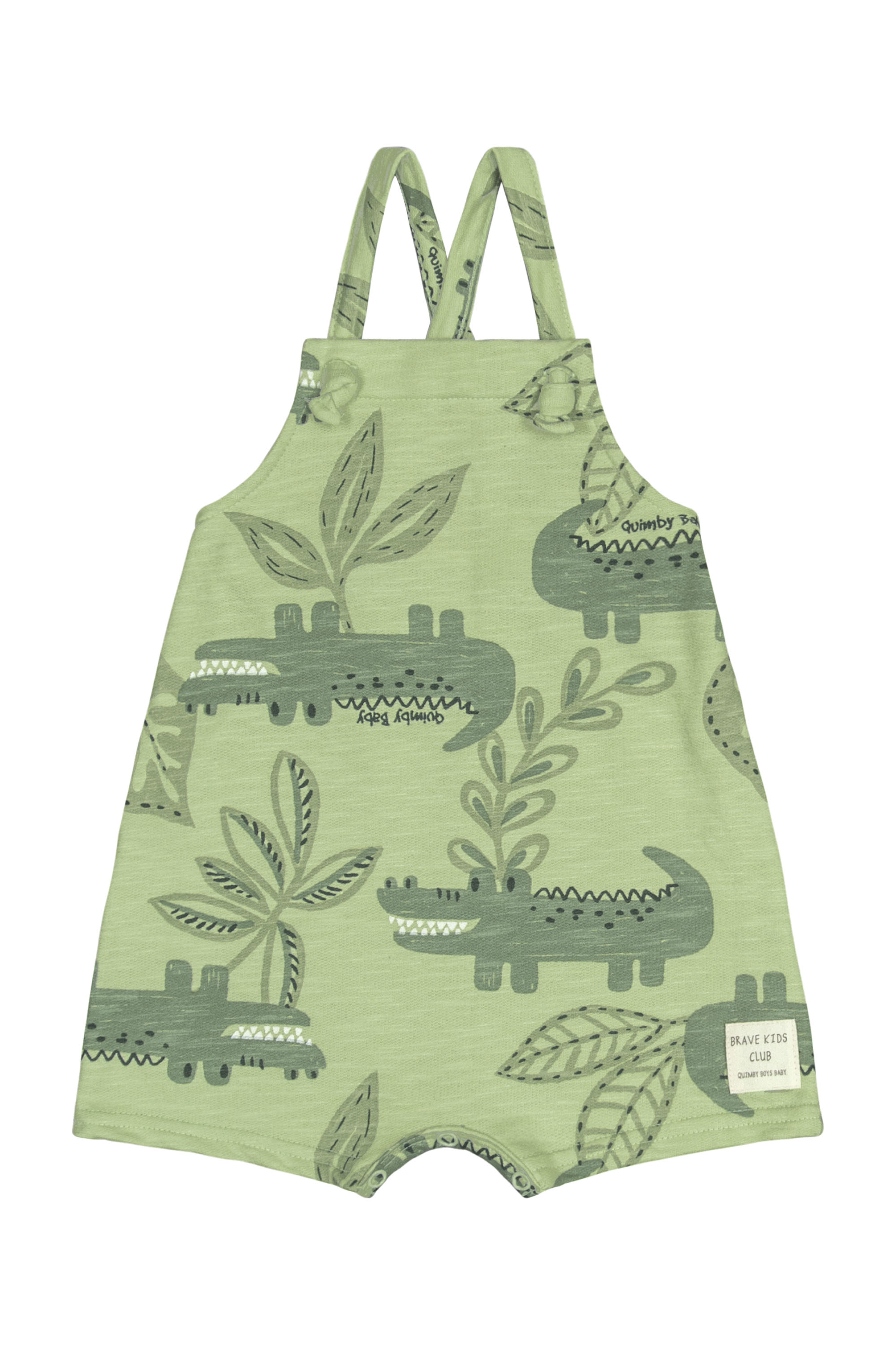 Conjunto com Jardineira e Camiseta para Bebê Menino (Bege) Quimby - Imagem 4