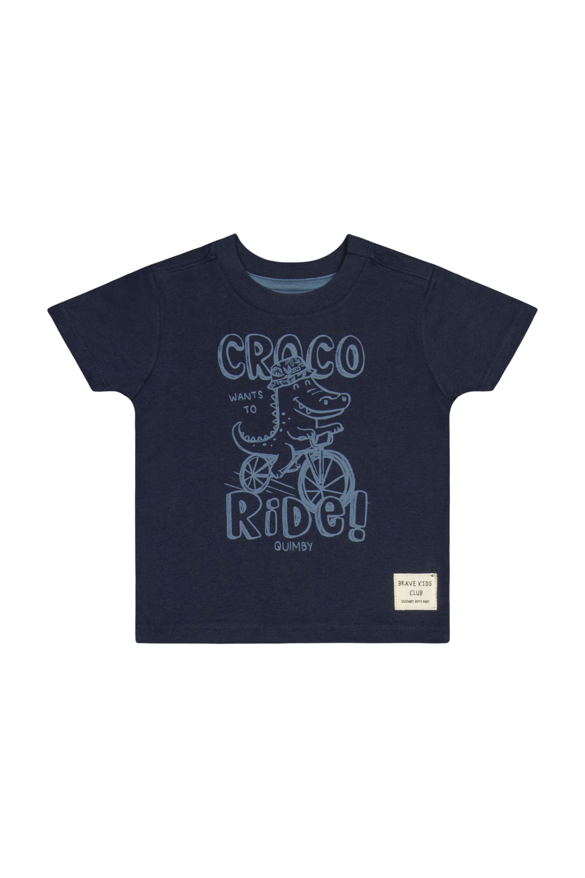Conjunto com Camiseta e Bermuda para Bebê Menino (Azul Marinho) Quimby - Imagem 2