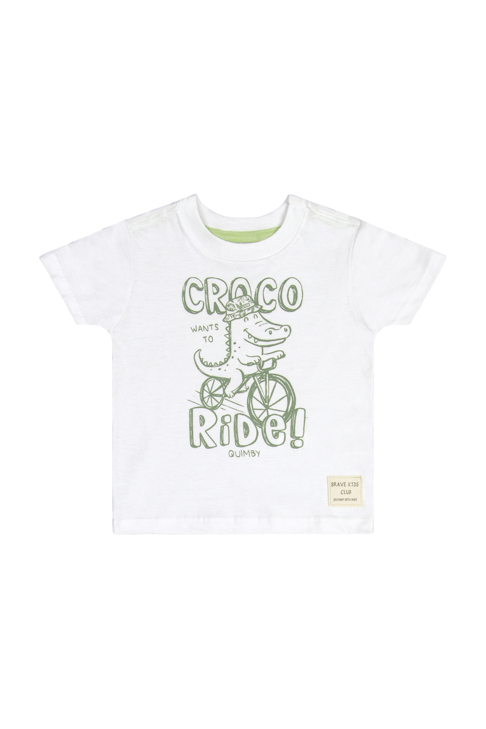 Conjunto com Camiseta e Bermuda para Bebê Menino (Branco) Quimby - Imagem 3