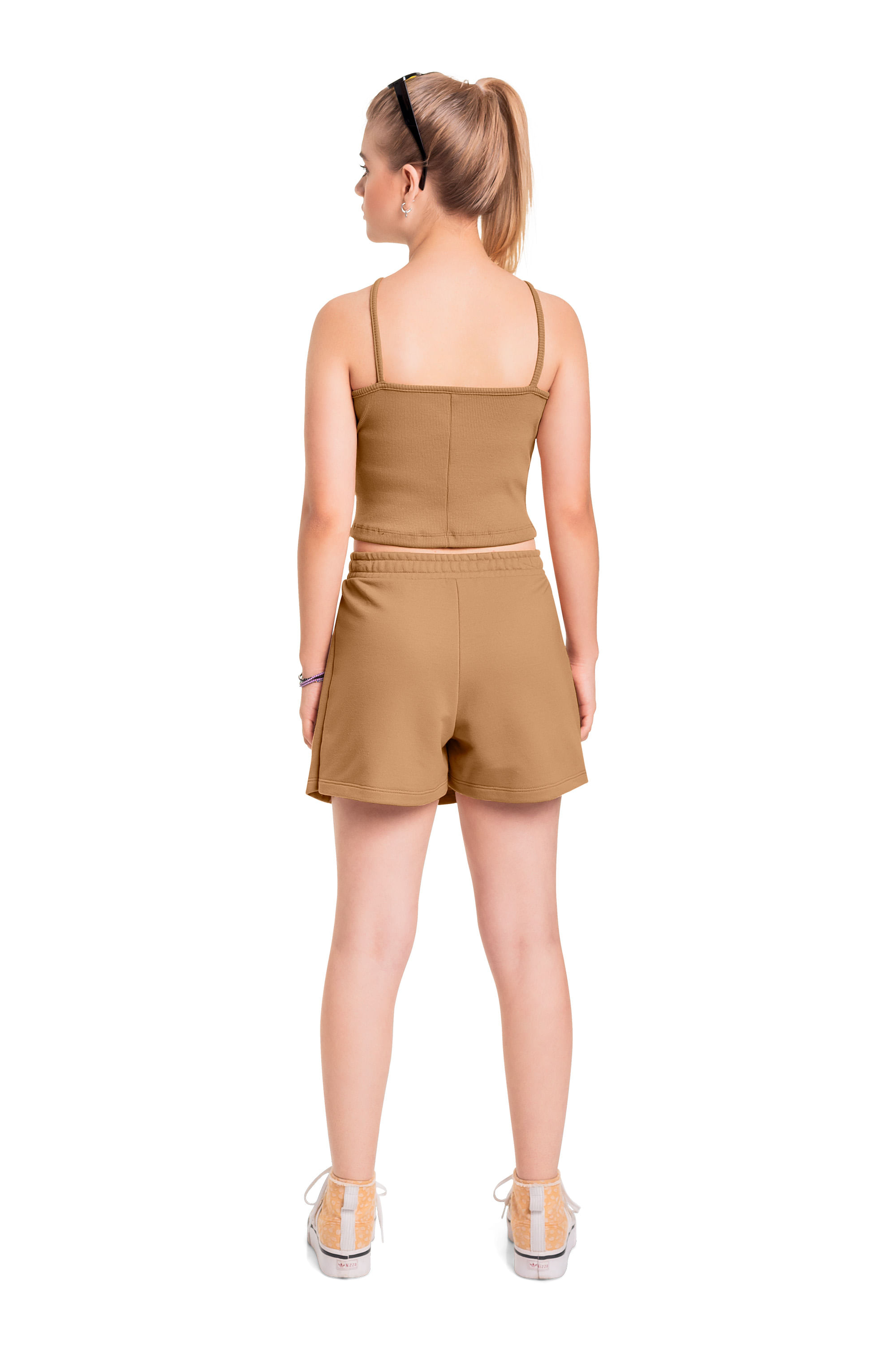 Top Básico com Alças em Ribana Juvenil (Marrom) Gloss - Imagem 3