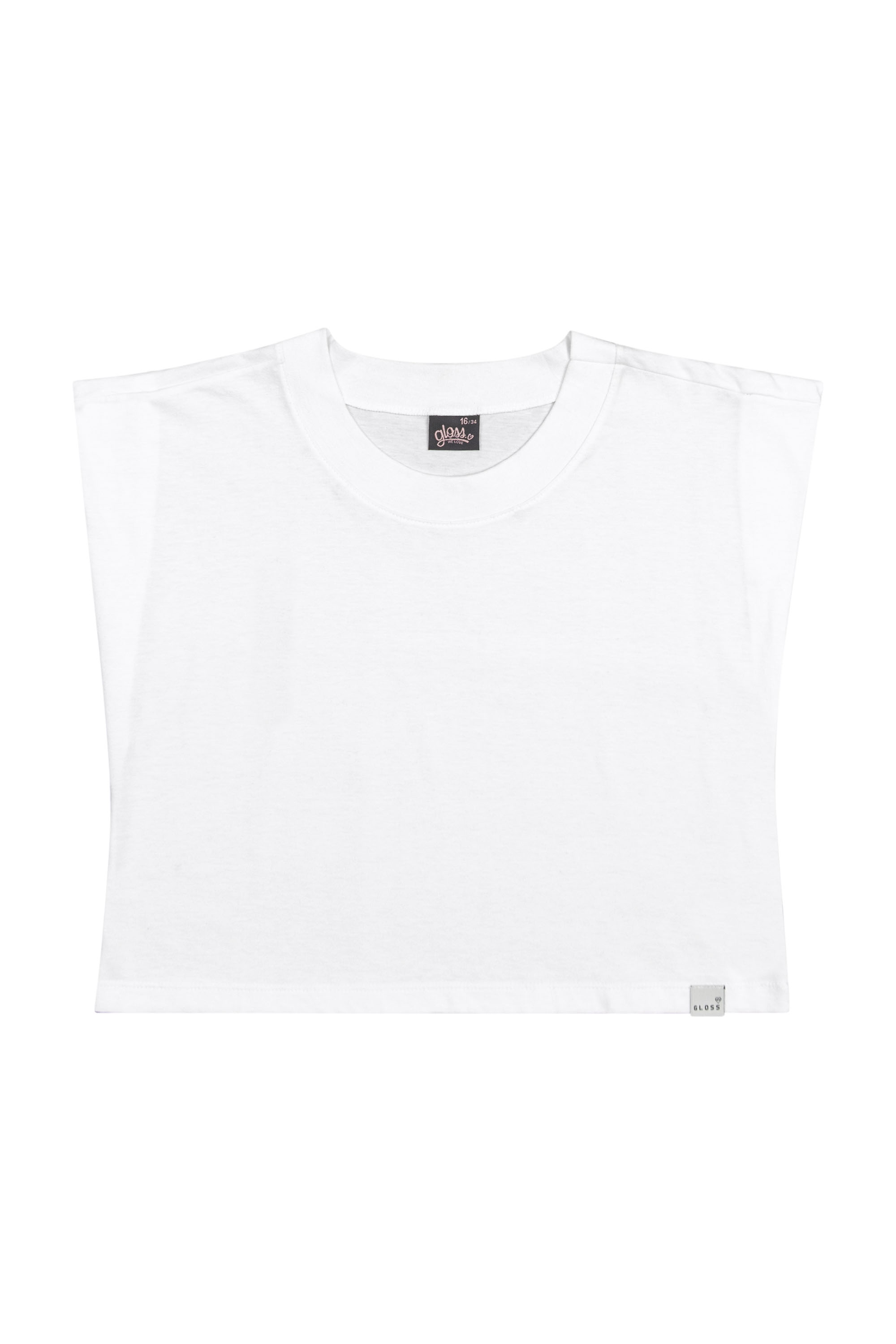 Blusa Box Básica em Meia Malha Juvenil (Branco) Gloss - Imagem 2