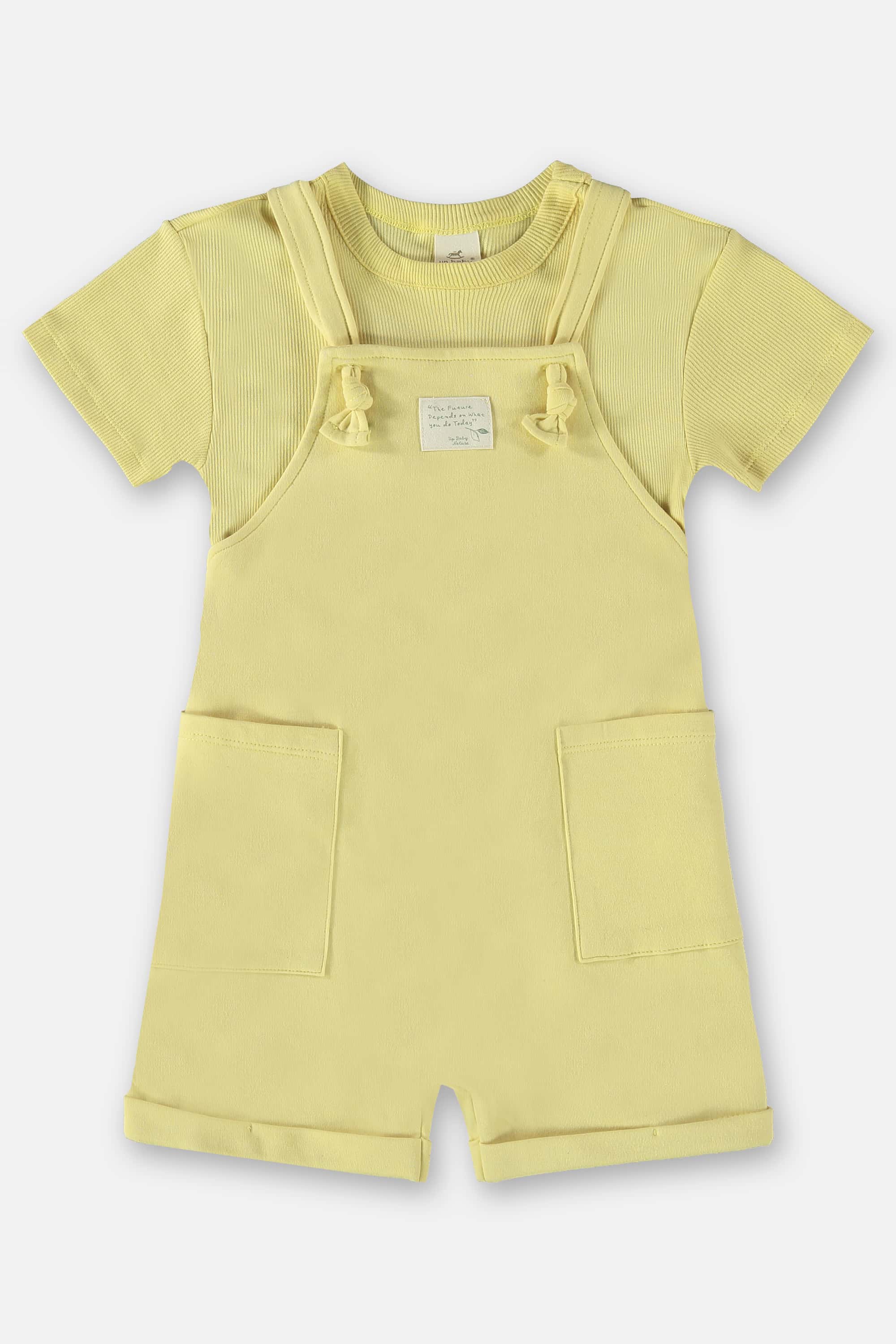 Conjunto Blusa e Jardineira Infantil Unissex Nature (Amarelo) Up Baby - Imagem 2