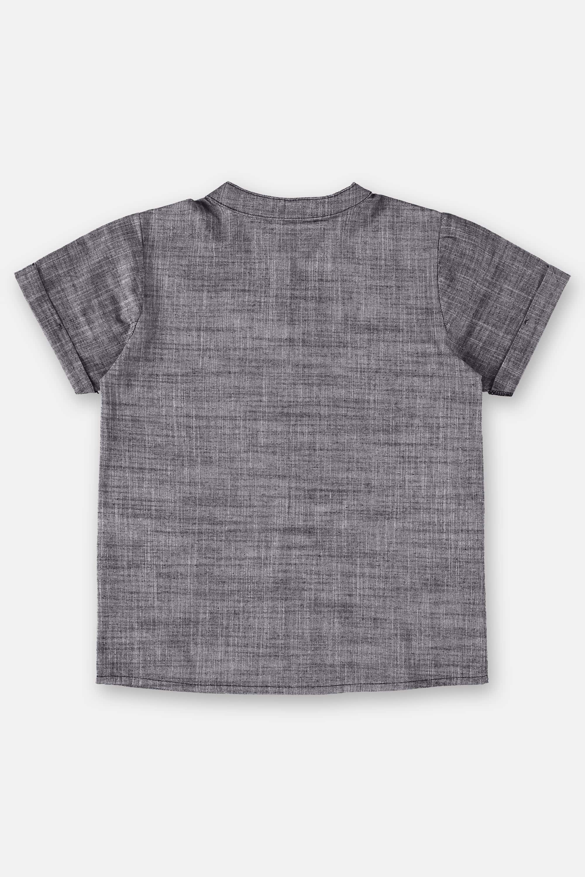 Bata em Algodão e Linho Infantil para Menino (Preto) Up Baby - Imagem 3