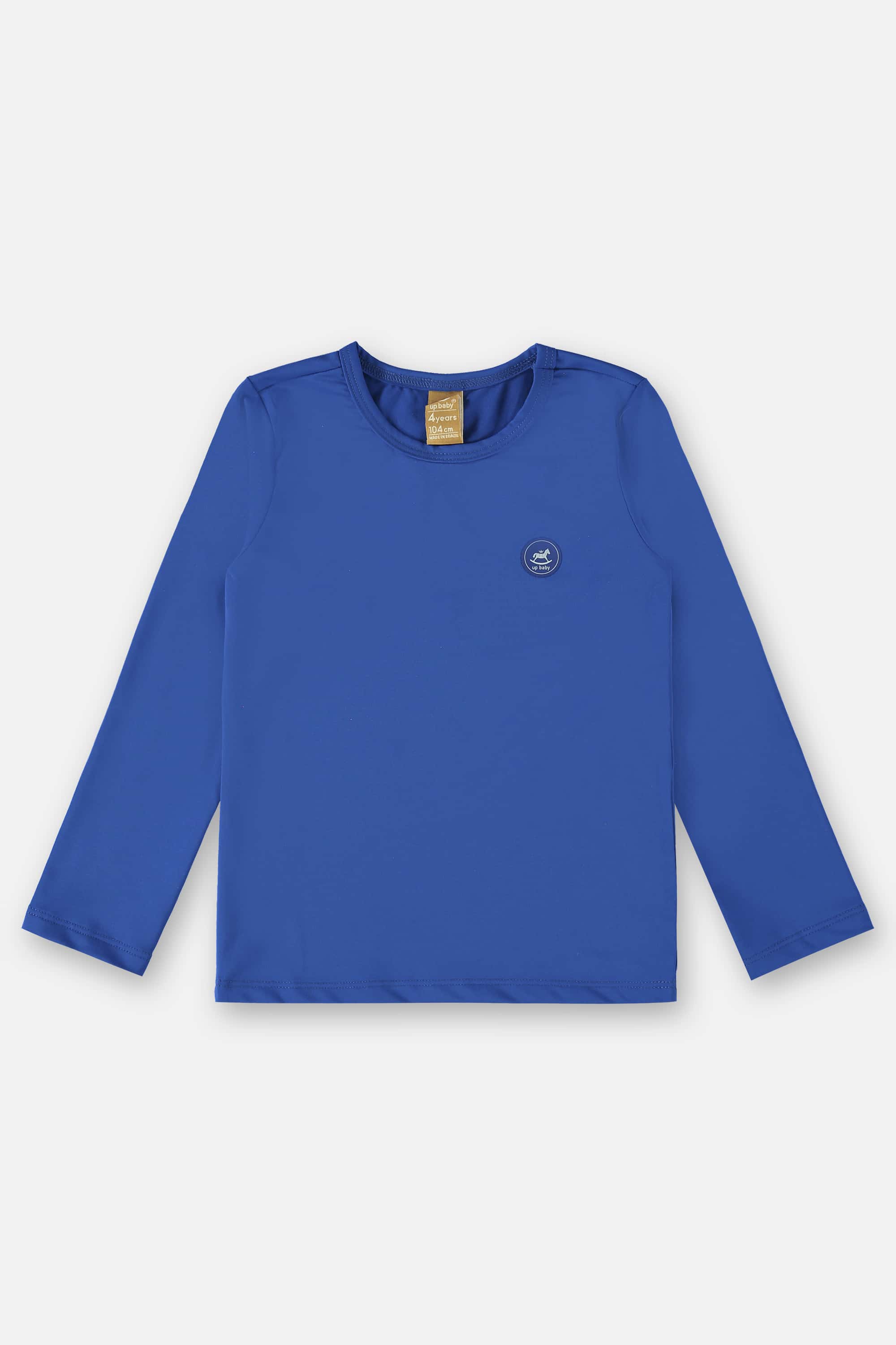 Camiseta Unissex Infantil em Malha com FPS+50 (Azul) Up Baby - Imagem 2