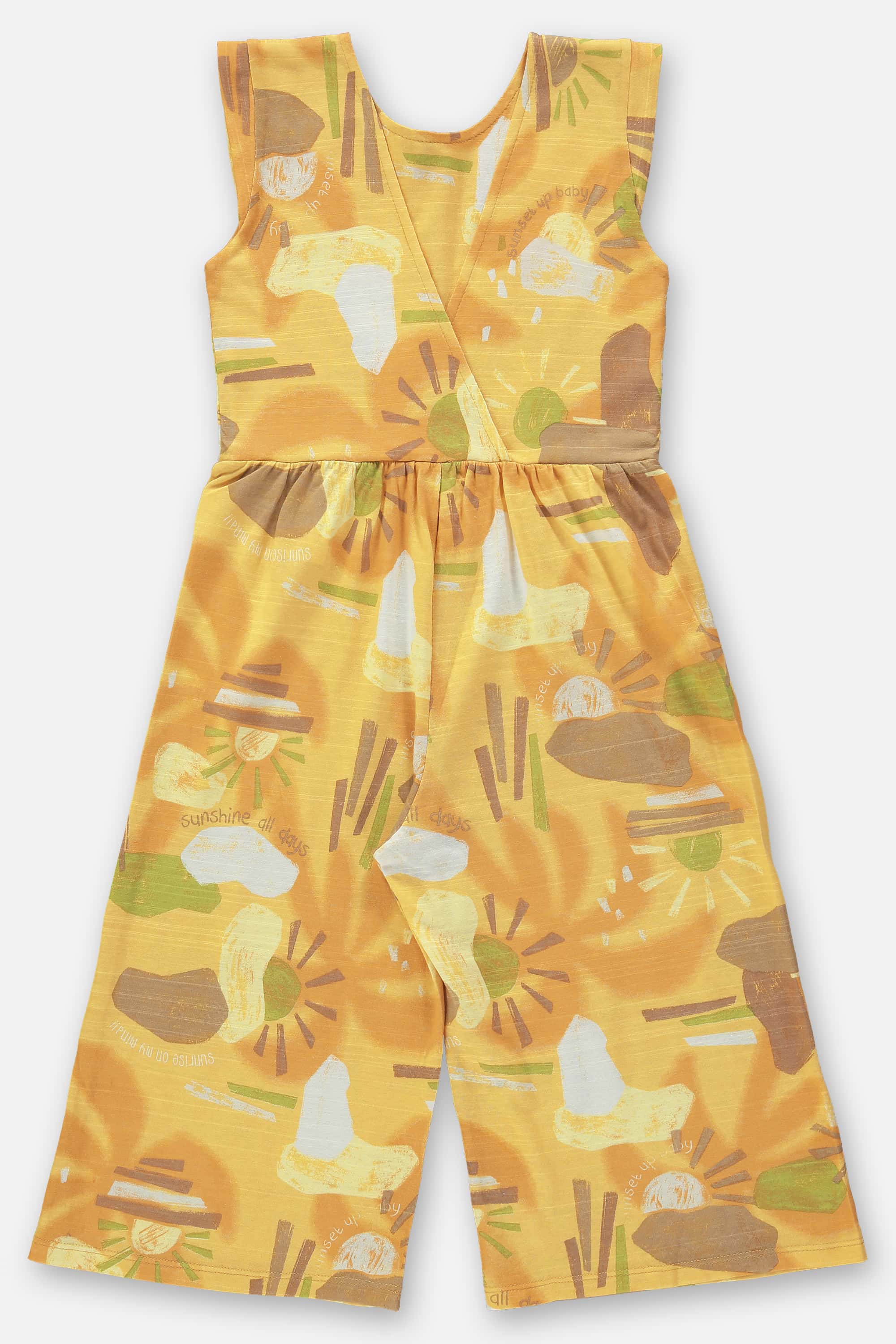 Macacão Infantil para Menina em Meia Malha Flamê (Amarelo) Up Baby - Imagem 4