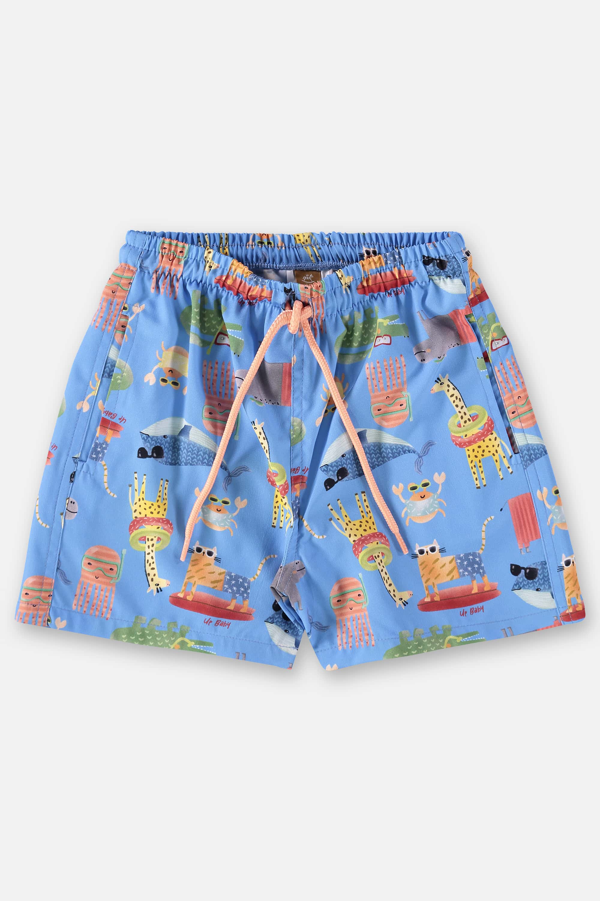 Short Infantil para Menino em Microfibra (Azul Claro) Up Baby