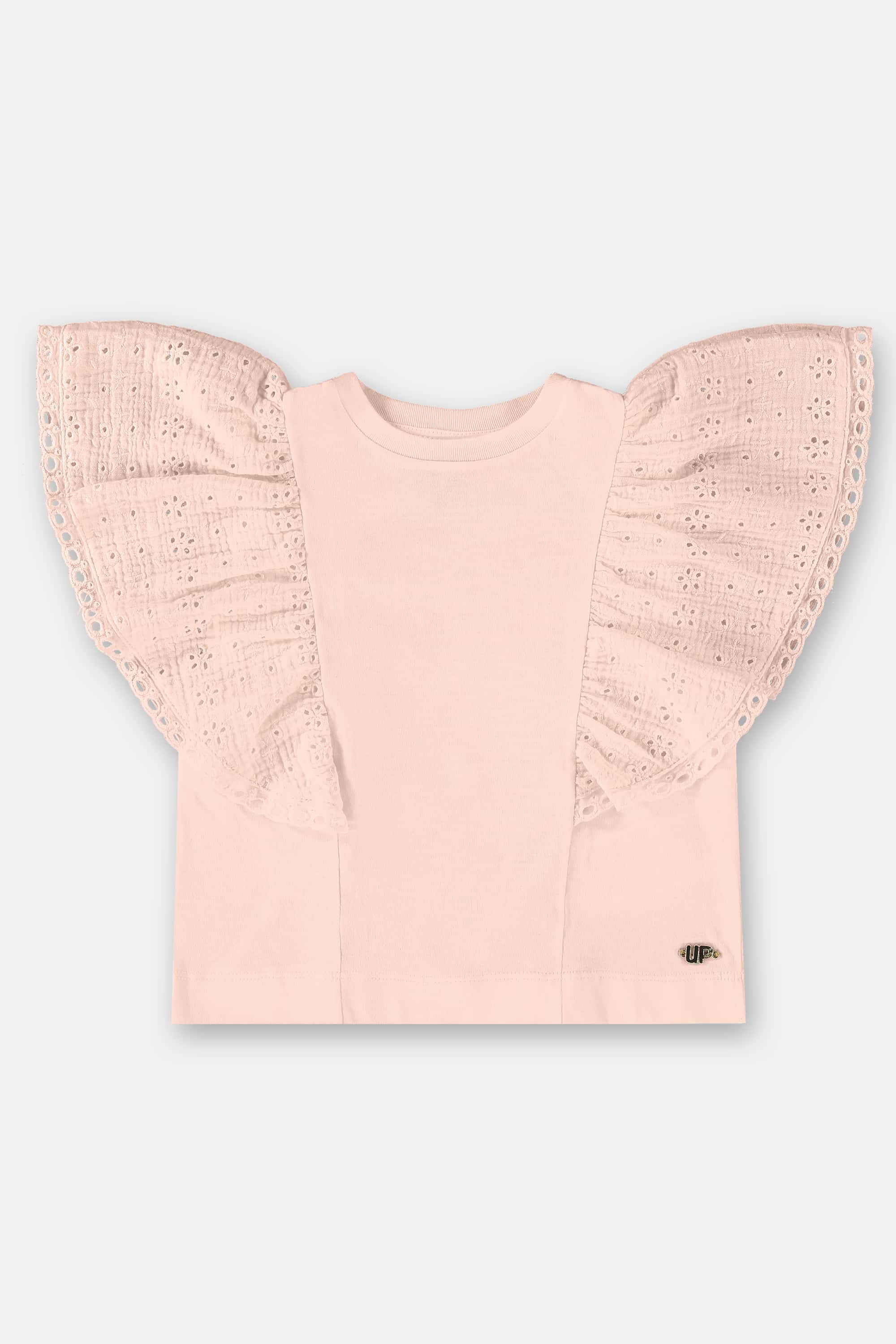 Bata Infantil para Menina em Meia Malha Linho (Rosa Claro) Up Baby - Imagem 2