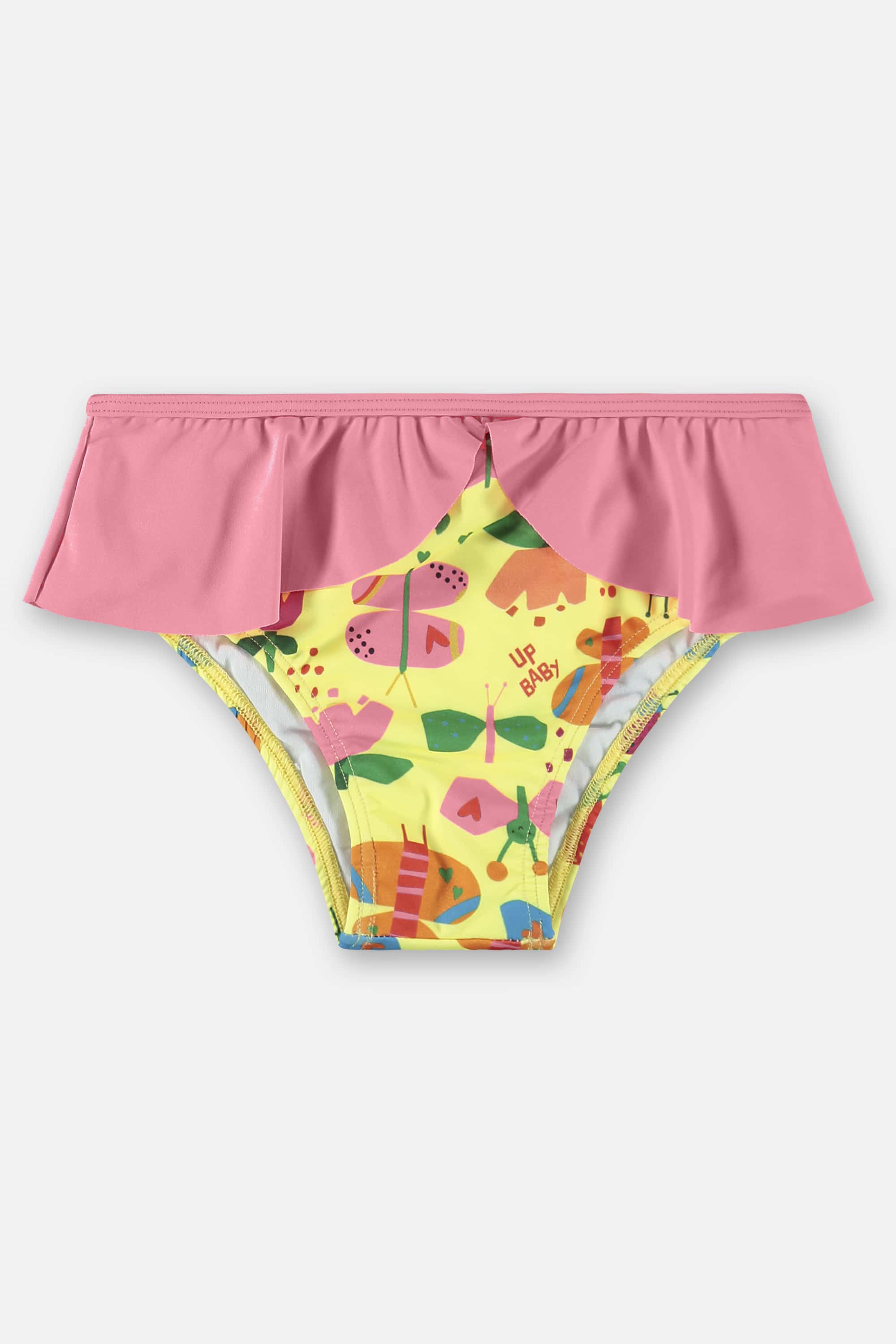 Biquíni Infantil com Top e Calcinha FPS+50 (Amarelo Neon) Up Baby - Imagem 3