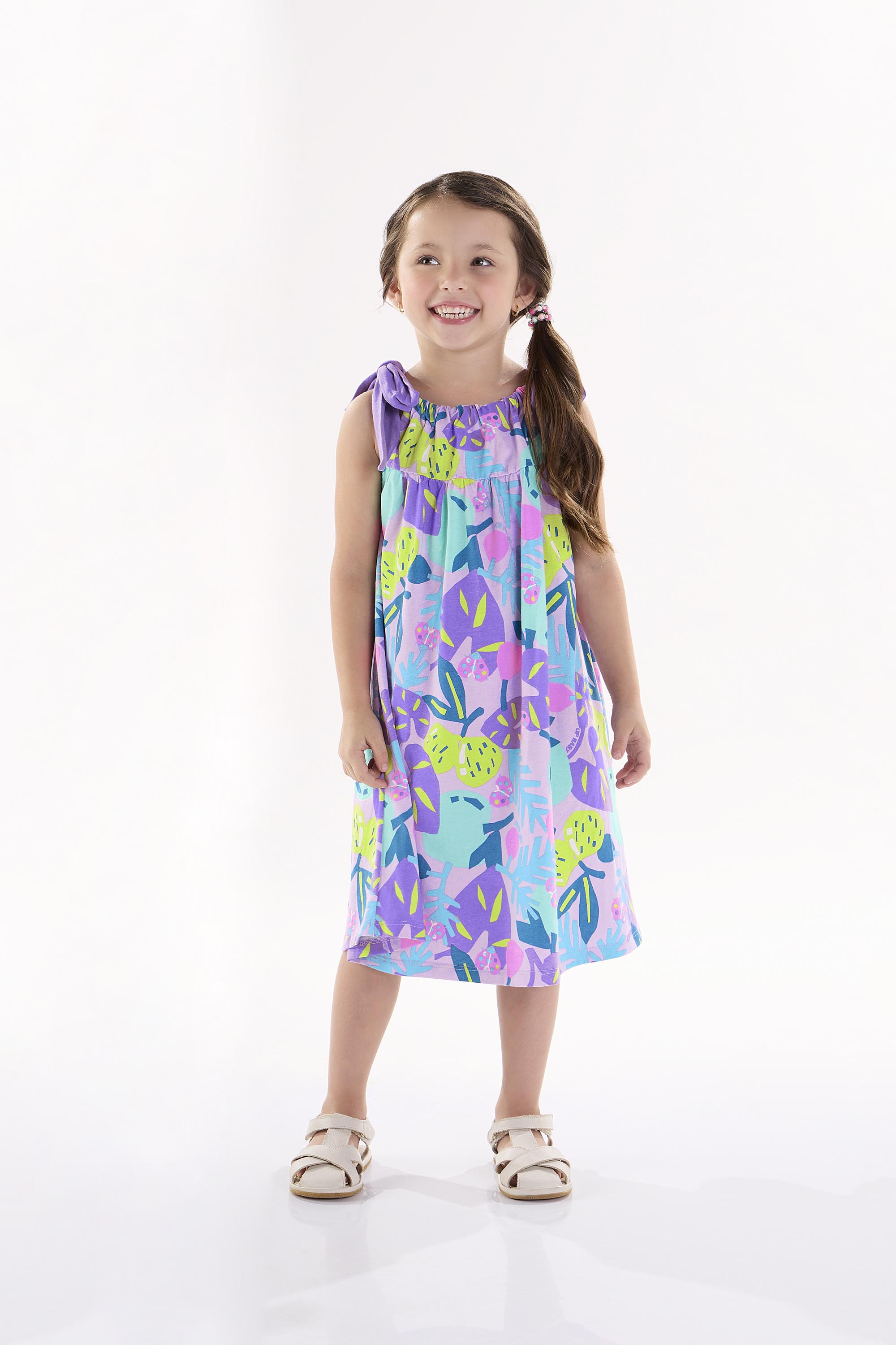 Vestido Infantil em Meia Malha (Roxo) Up Baby