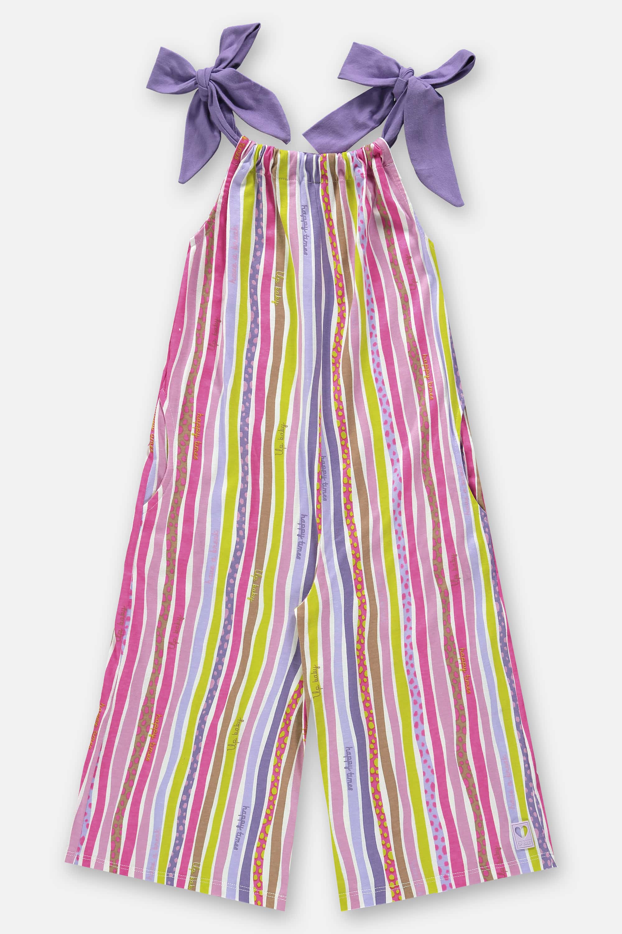 Macacão Infantil para Menina em Meia Malha (Multicolor) Up Baby - Imagem 3