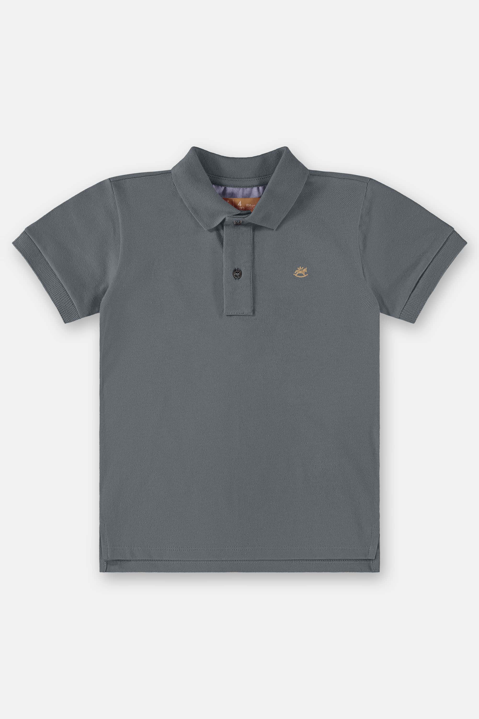 Camisa Polo Infantil Básica para Meninos (Cinza) Up Baby