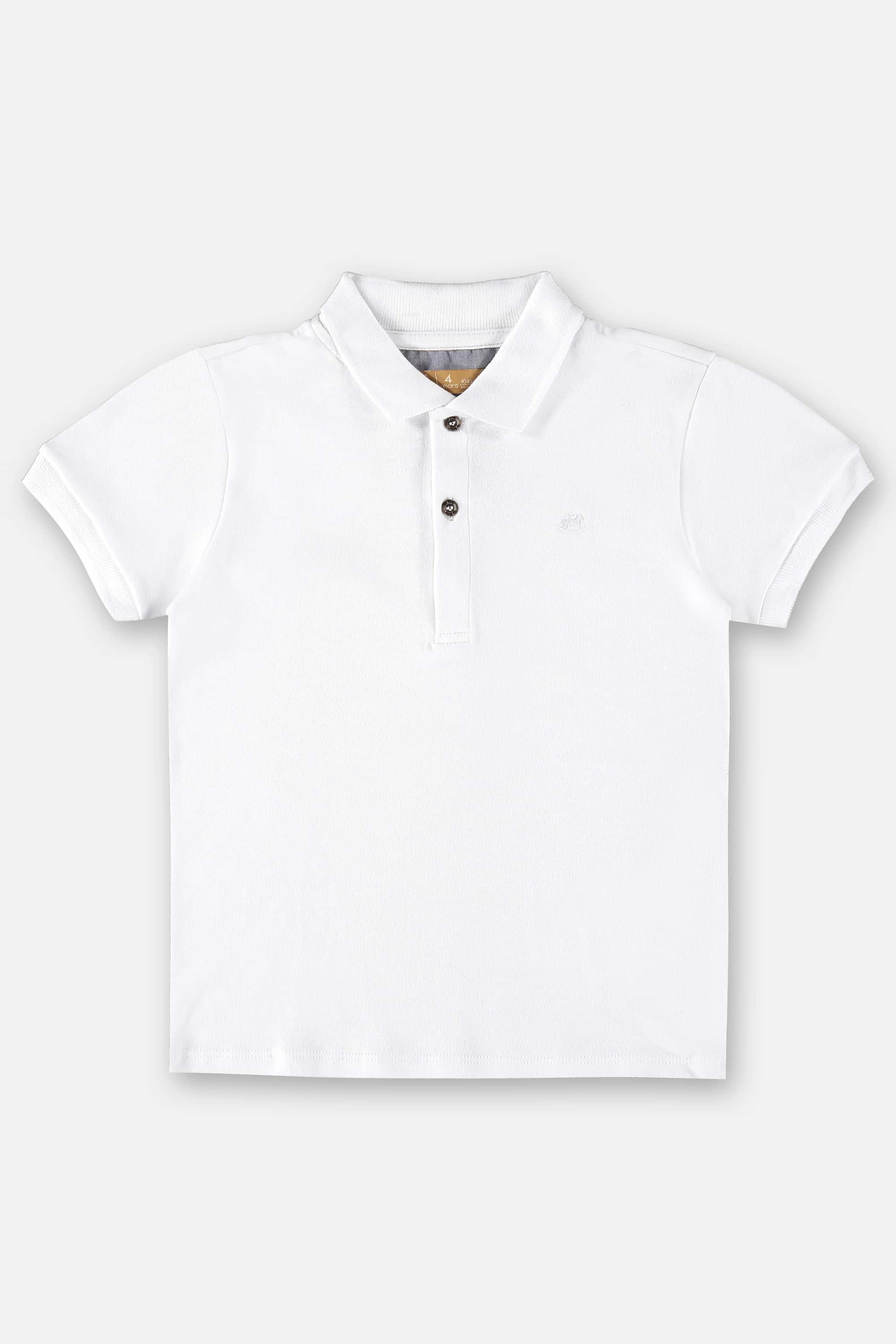 Camisa Polo Básica Infantil para Meninos (Branco) Up Baby