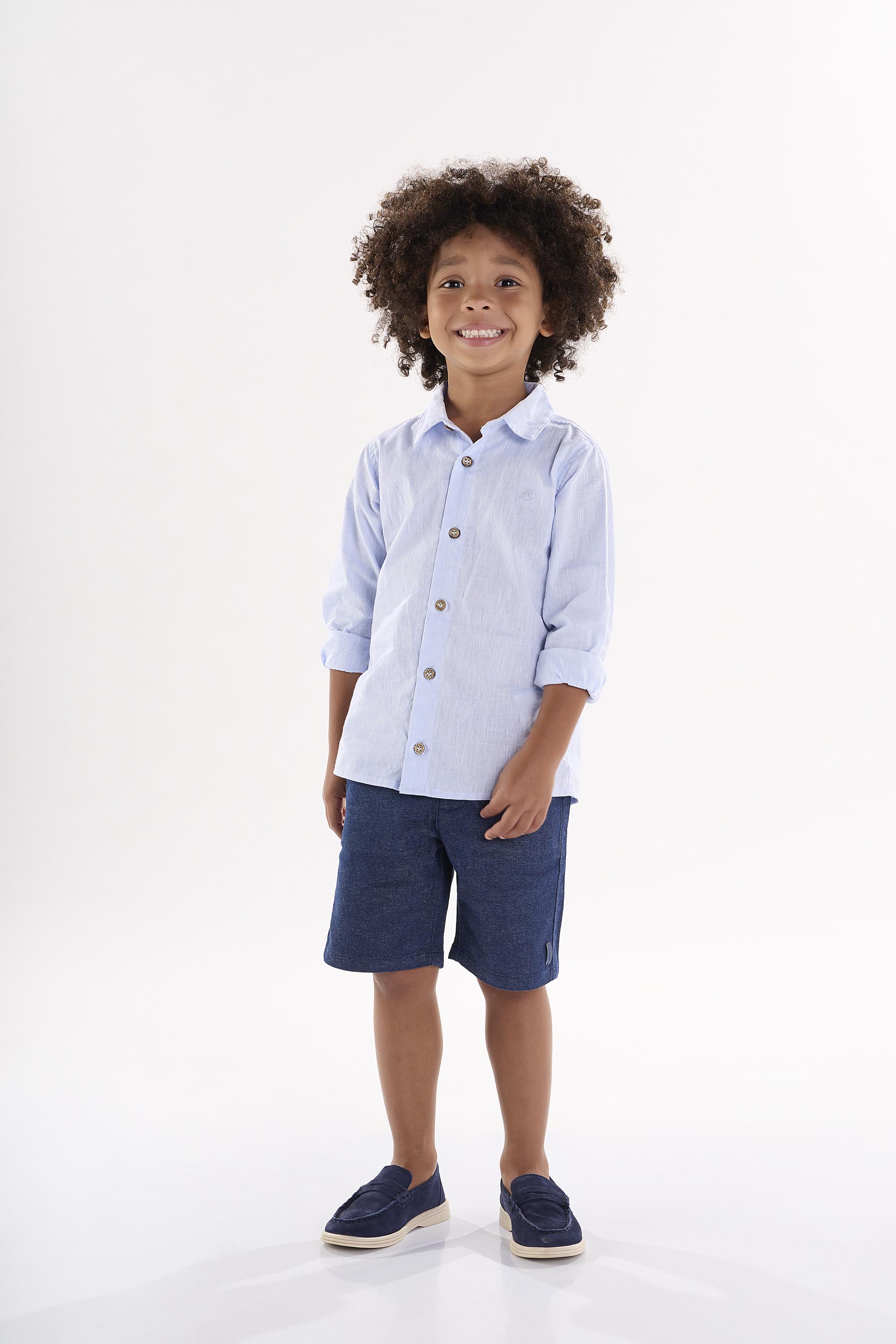 Camiseta Manga Longa Infantil para Menino (Azul) Up Baby