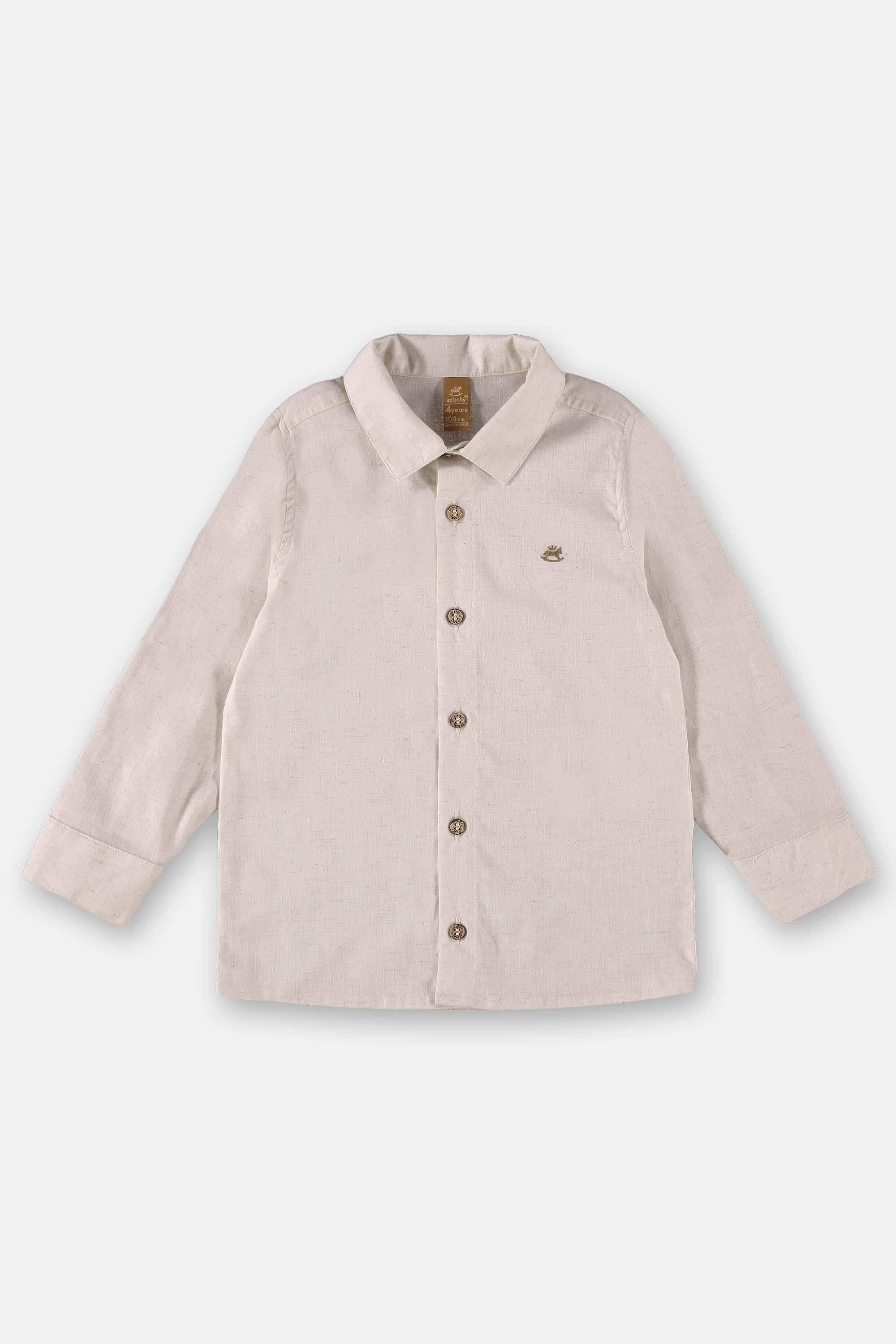 Camiseta Manga Longa Infantil para Menino (Off White) Up Baby - Imagem 2