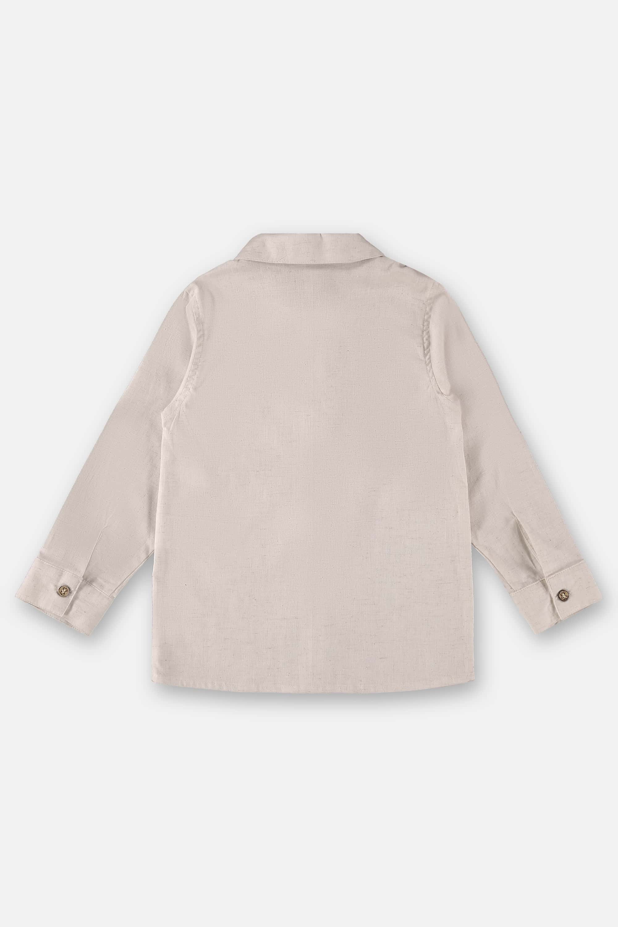 Camiseta Manga Longa Infantil para Menino (Off White) Up Baby - Imagem 3