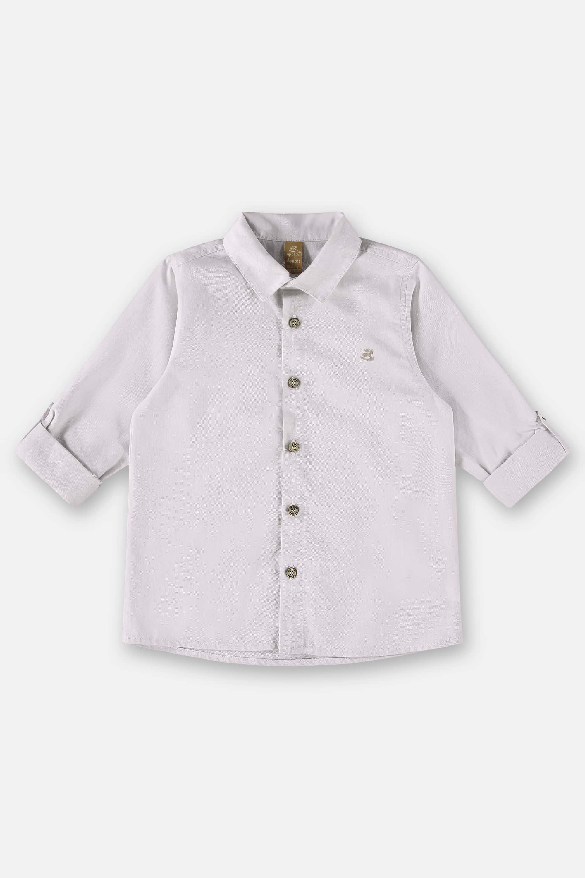 Camisa Manga Longa Infantil para Menino (Bege) Up Baby - Imagem 2