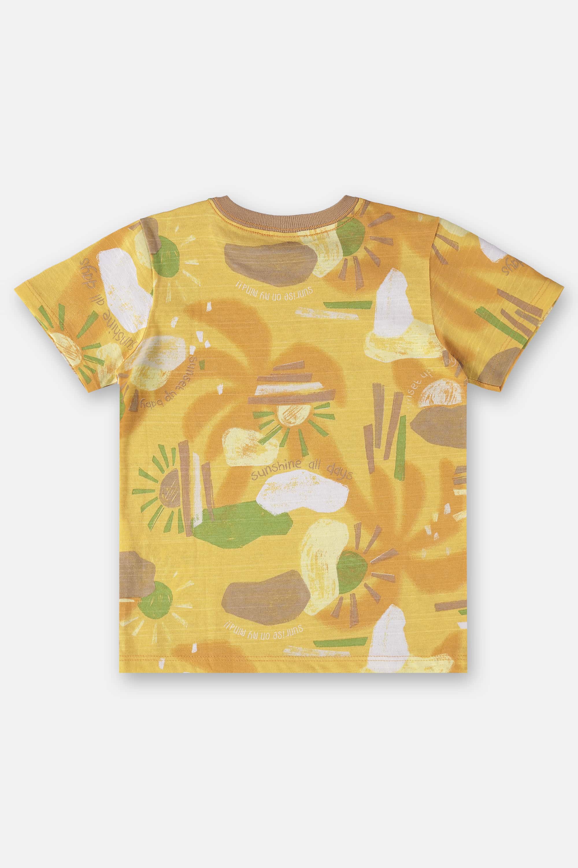 Camiseta Infantil para Menino em Meia Malha (Amarelo) Up Baby - Imagem 3