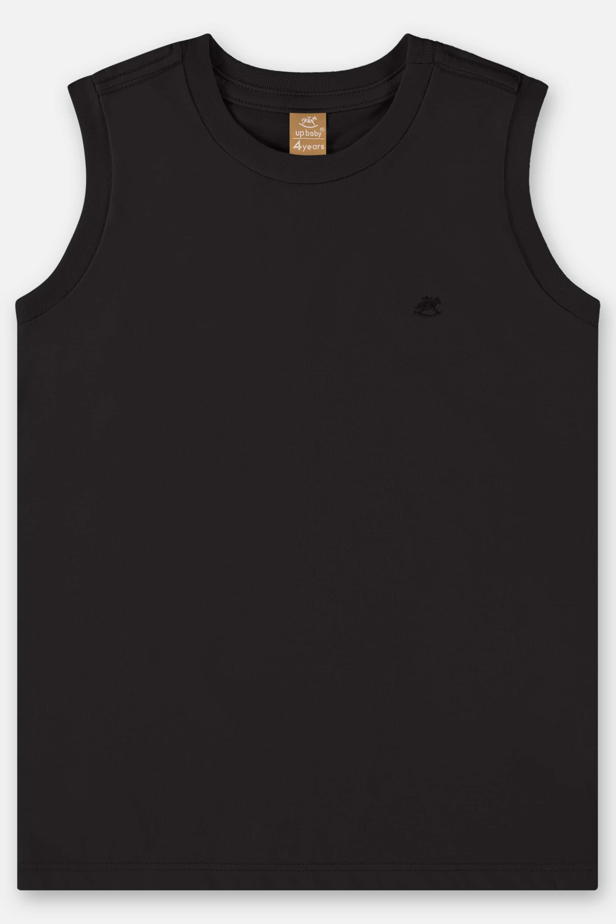 Regata Infantil Básica para Meninos (Preto) Up Baby - Imagem 2