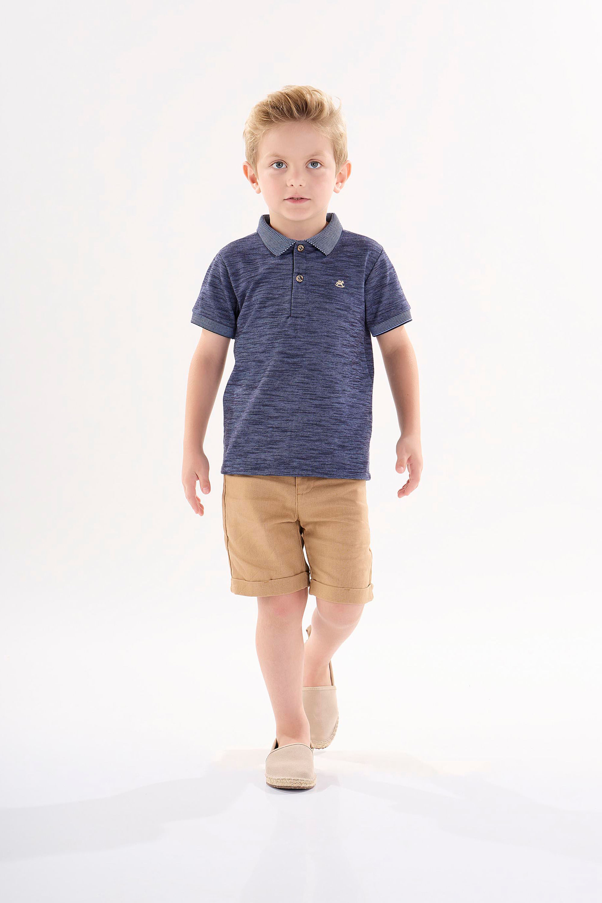 Camisa Polo Infantil para Menino (Azul Marinho) Up Baby