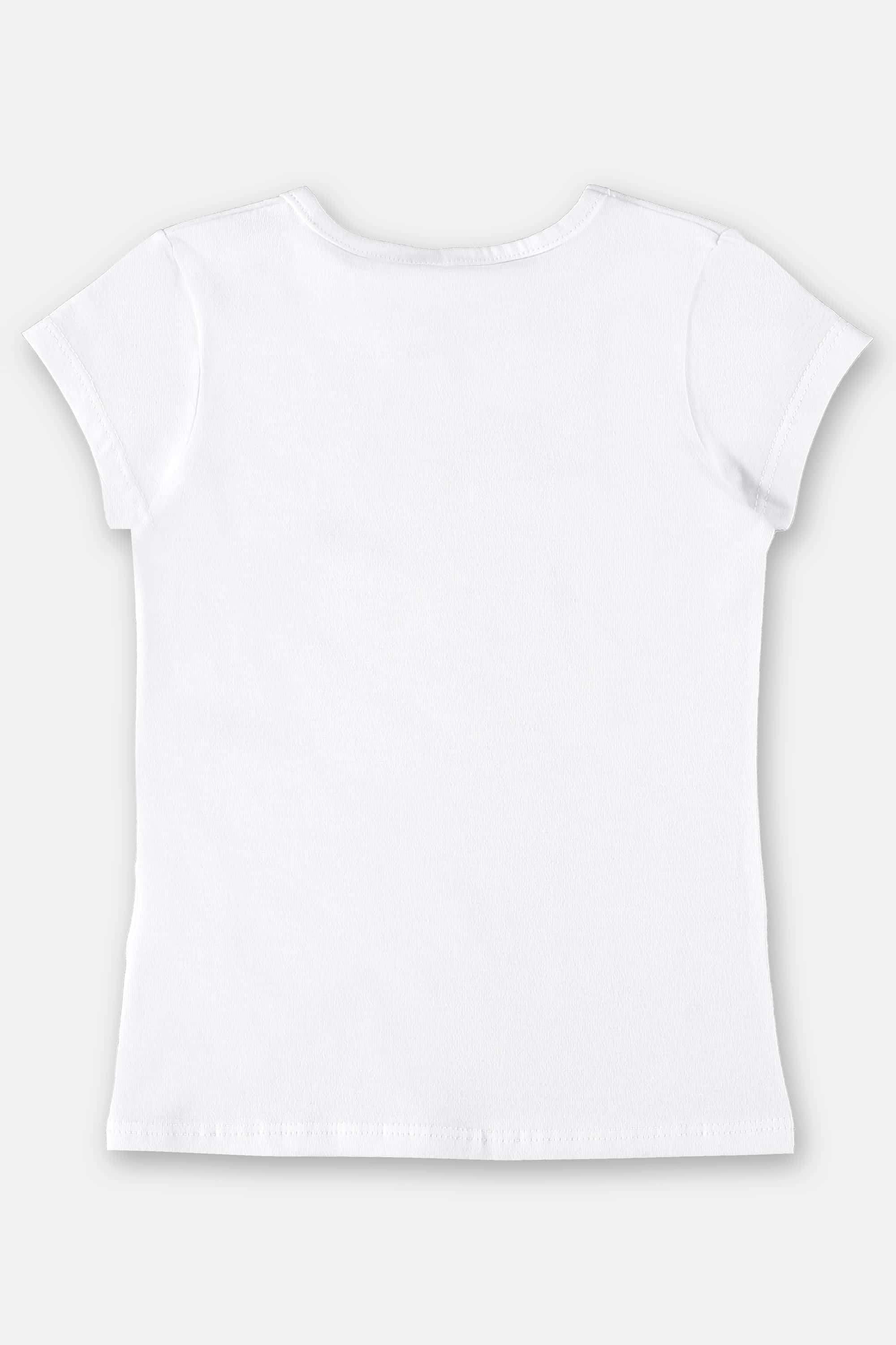 Blusa Infantil Manga Curta Básica em Cotton (Branco) Up Baby - Imagem 2