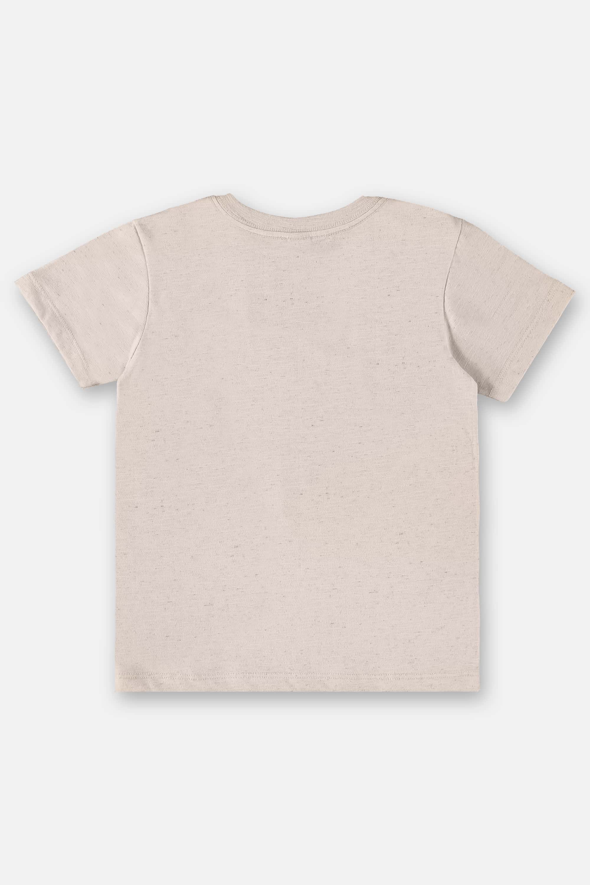 Camiseta Infantil para Menino em Meia Malha Linho (Bege) Up Baby - Imagem 3