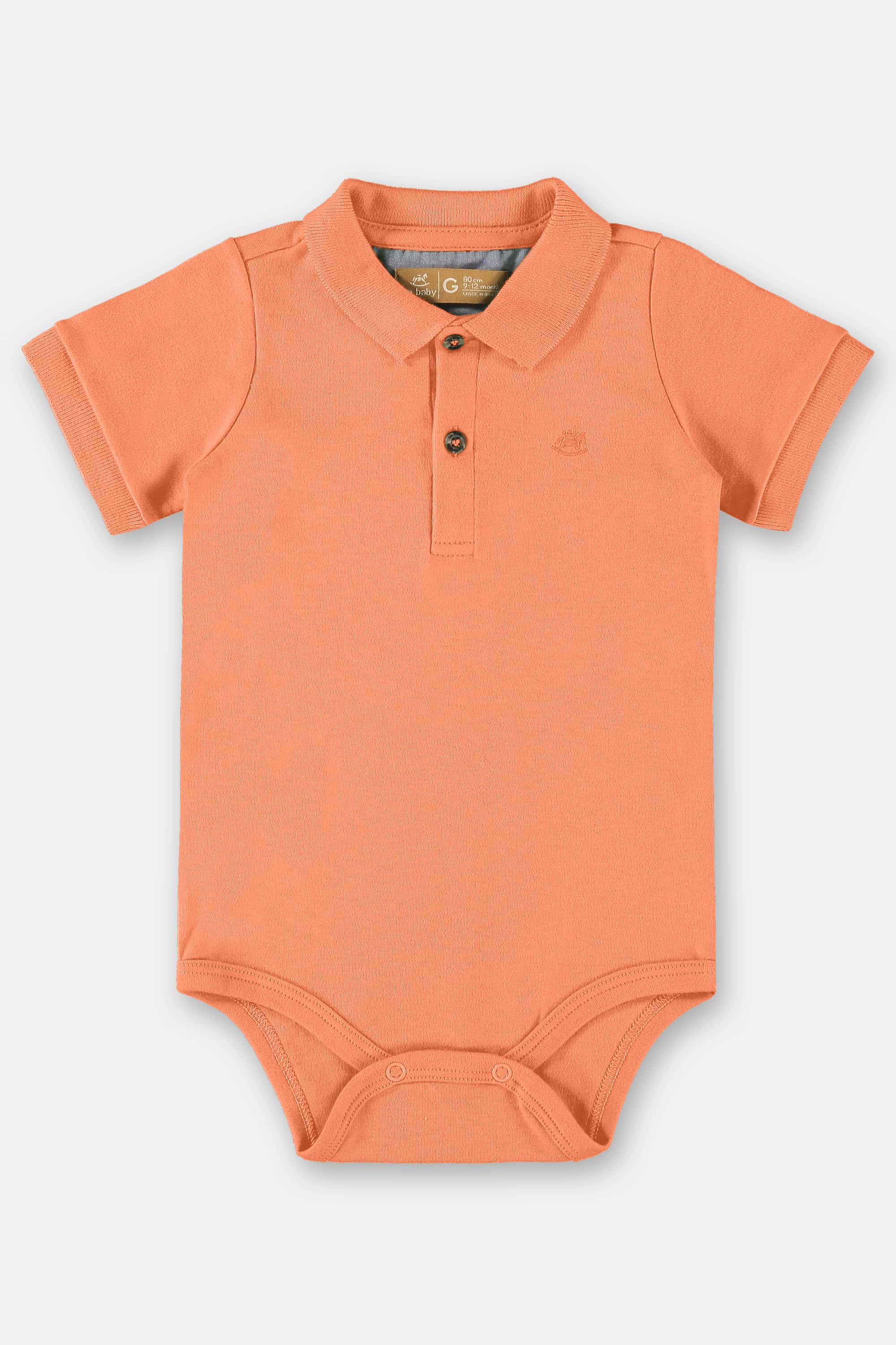 Body Polo em Suedine para Bebê Menino (Laranja) Up Baby - Imagem 2