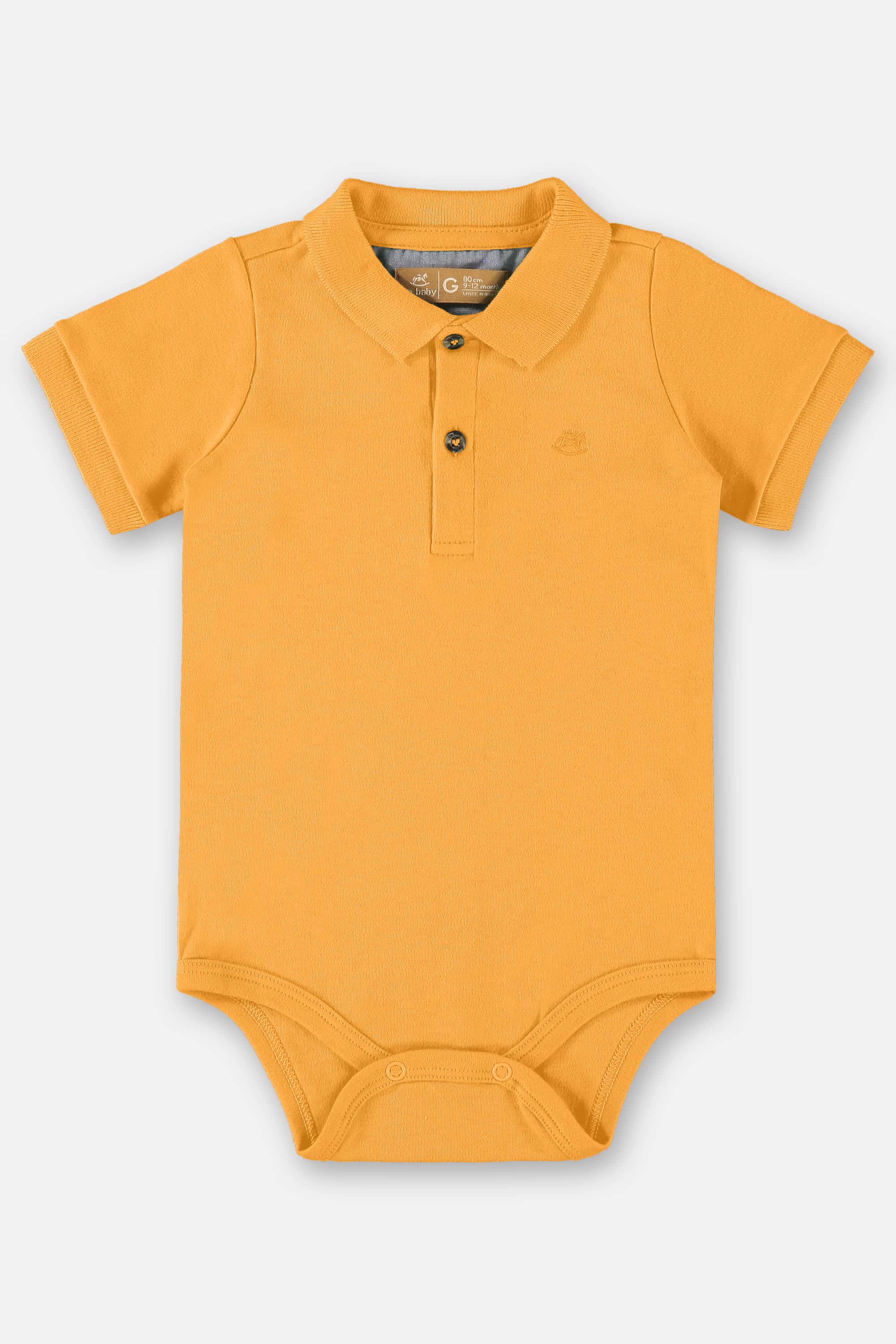 Body Polo em Suedine para Bebê Menino (Laranja) Up Baby