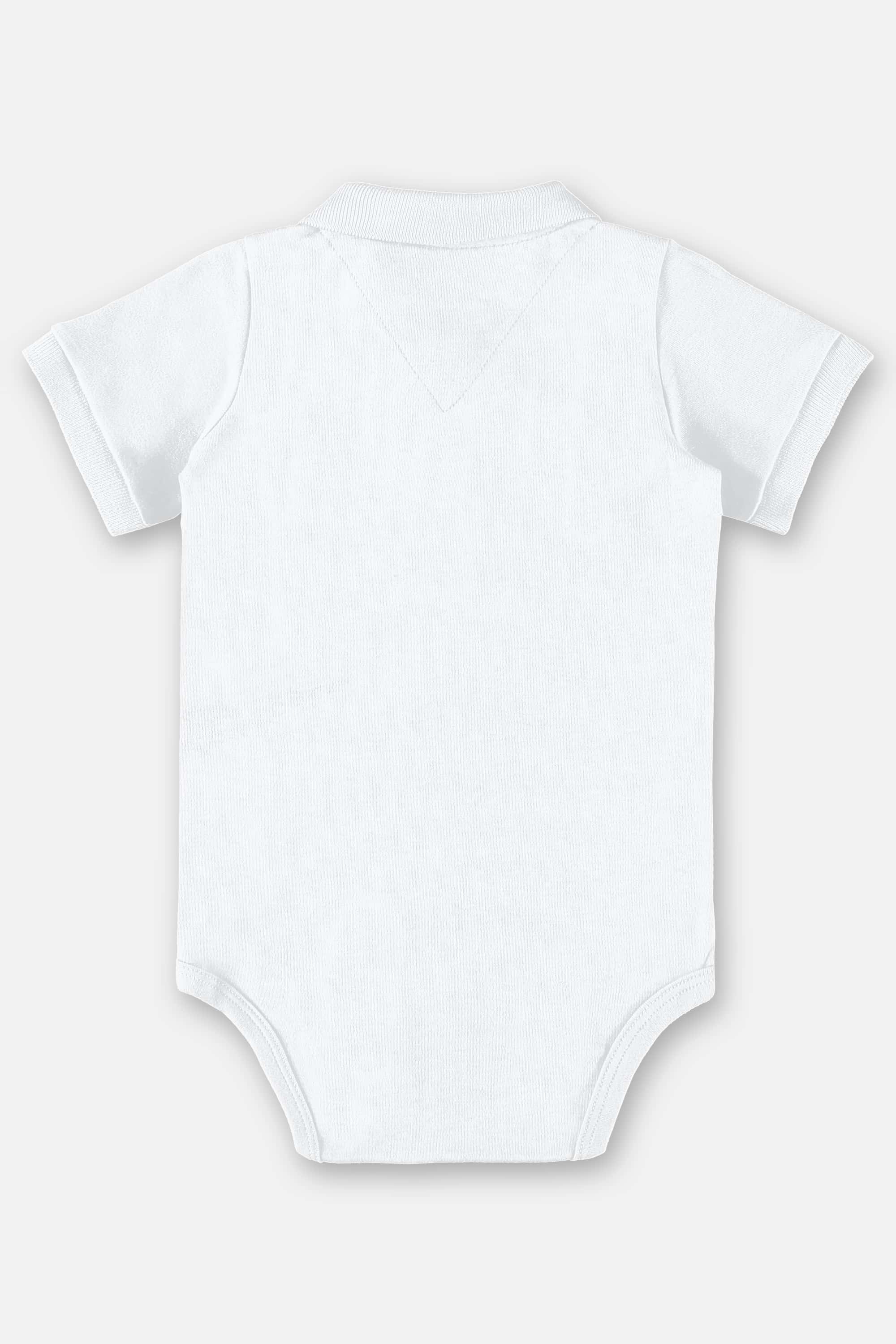 Body Polo em Suedine para Bebê Menino (Branco) Up Baby - Imagem 3