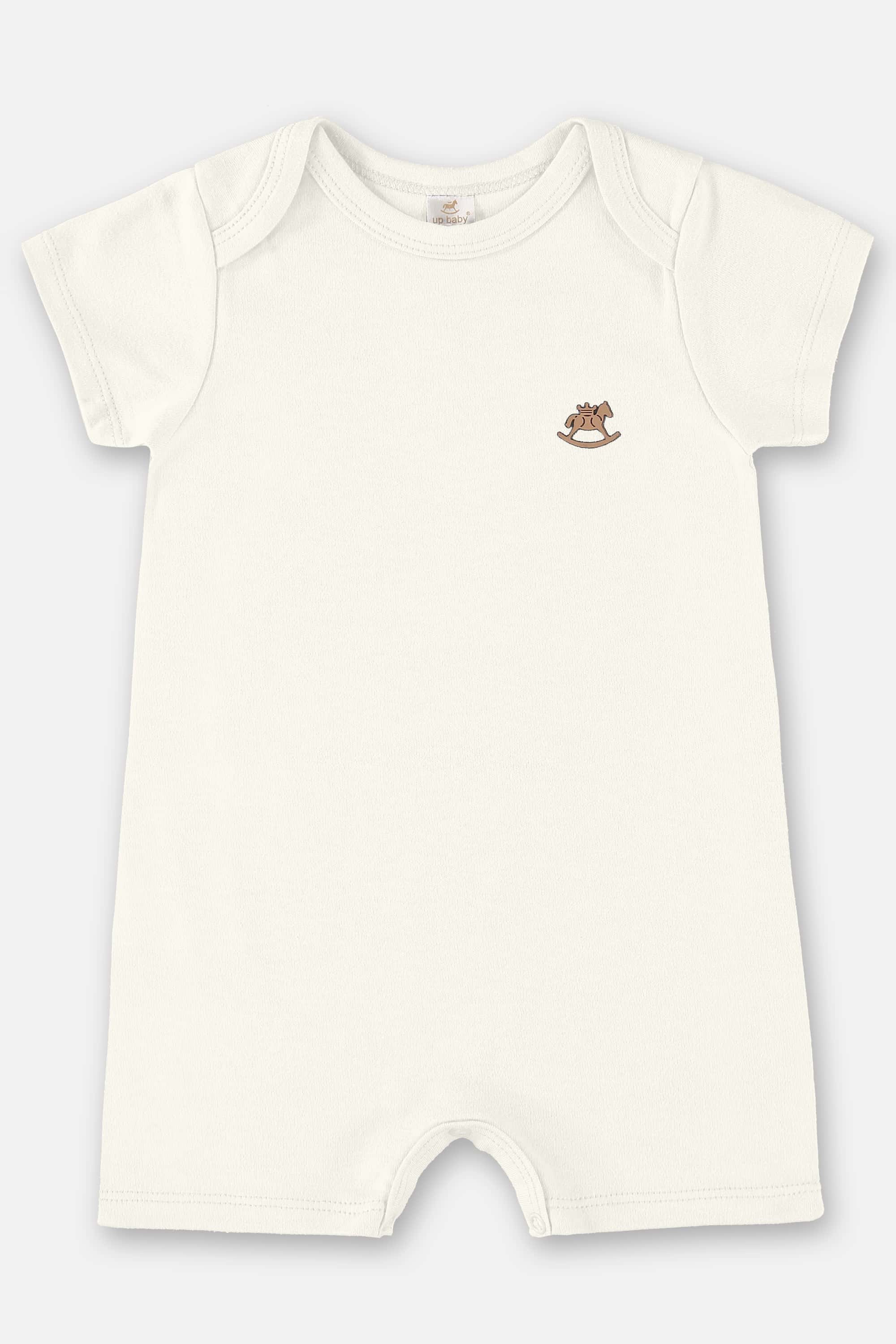 Macaquinho Unissex Essentials Básico para Bebê (Off White) Up Baby - Imagem 2