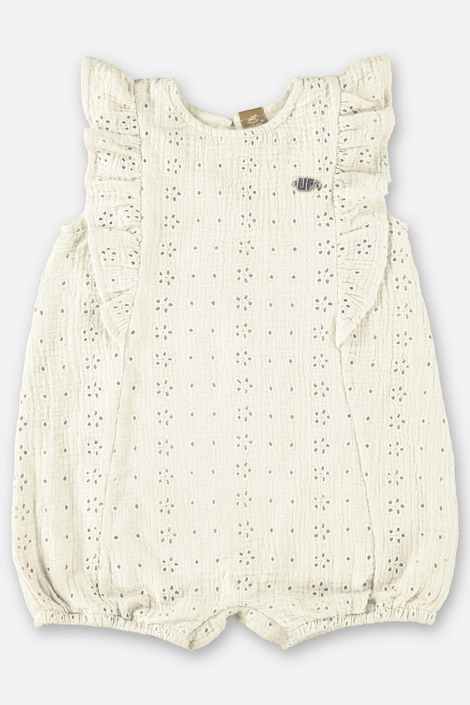 Macaquinho Banho de Sol para Bebê Menina (Off White) Up Baby