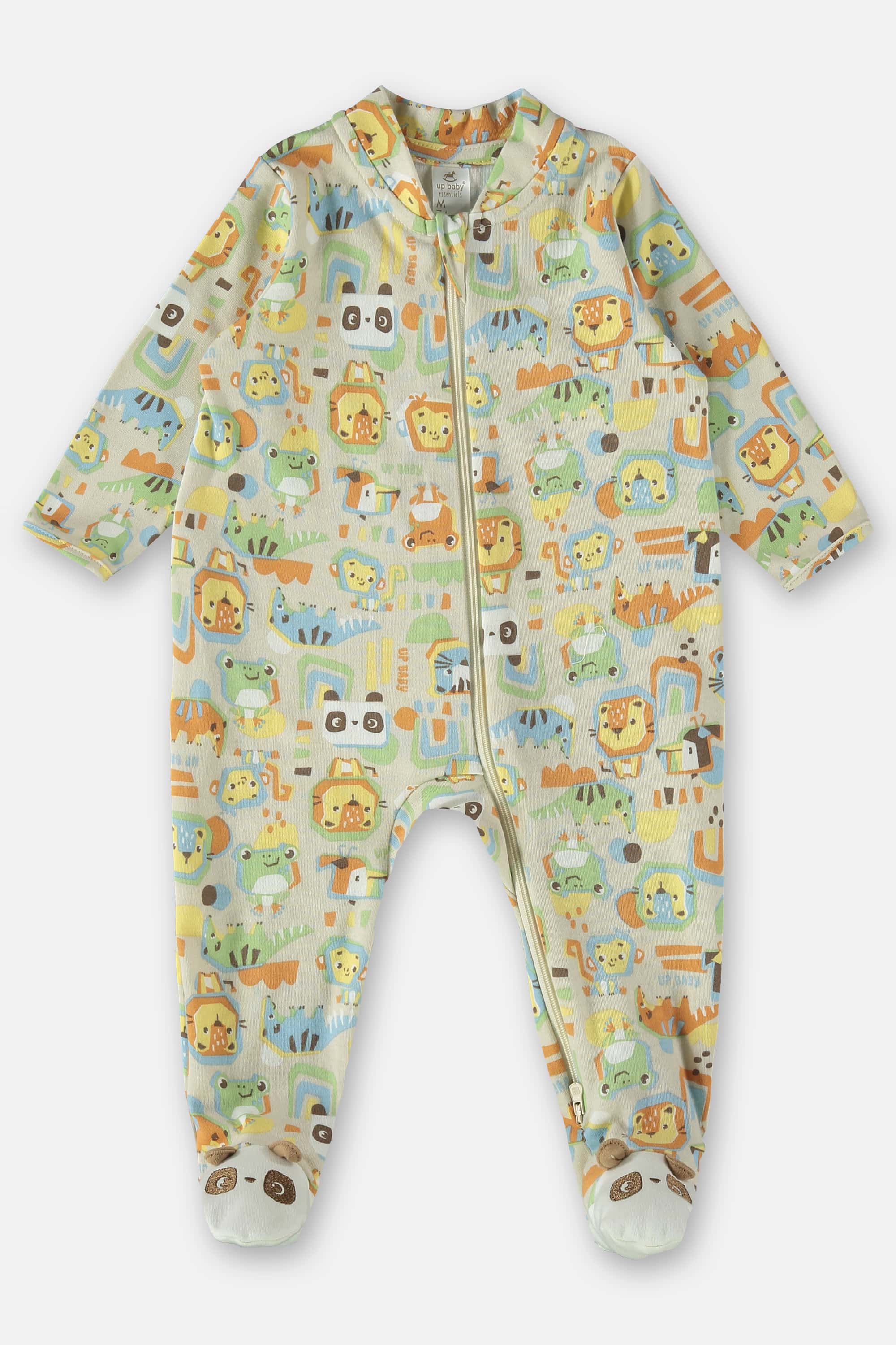 Macacão Comfy Unissex para Bebê em Suedine (Bege) Up Baby - Imagem 2