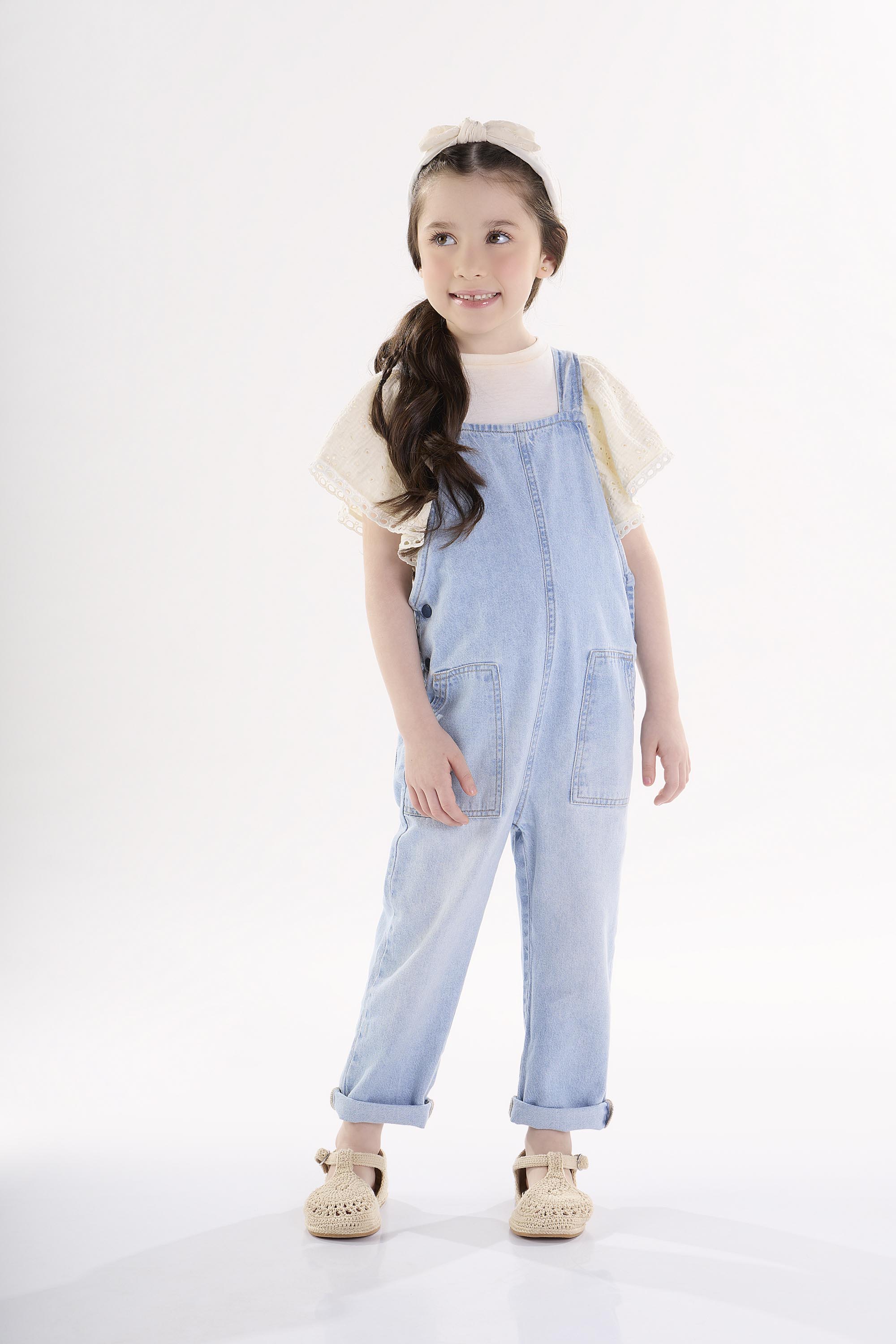 Jardineira Jeans Unissex Infantil (Azul) Up Baby