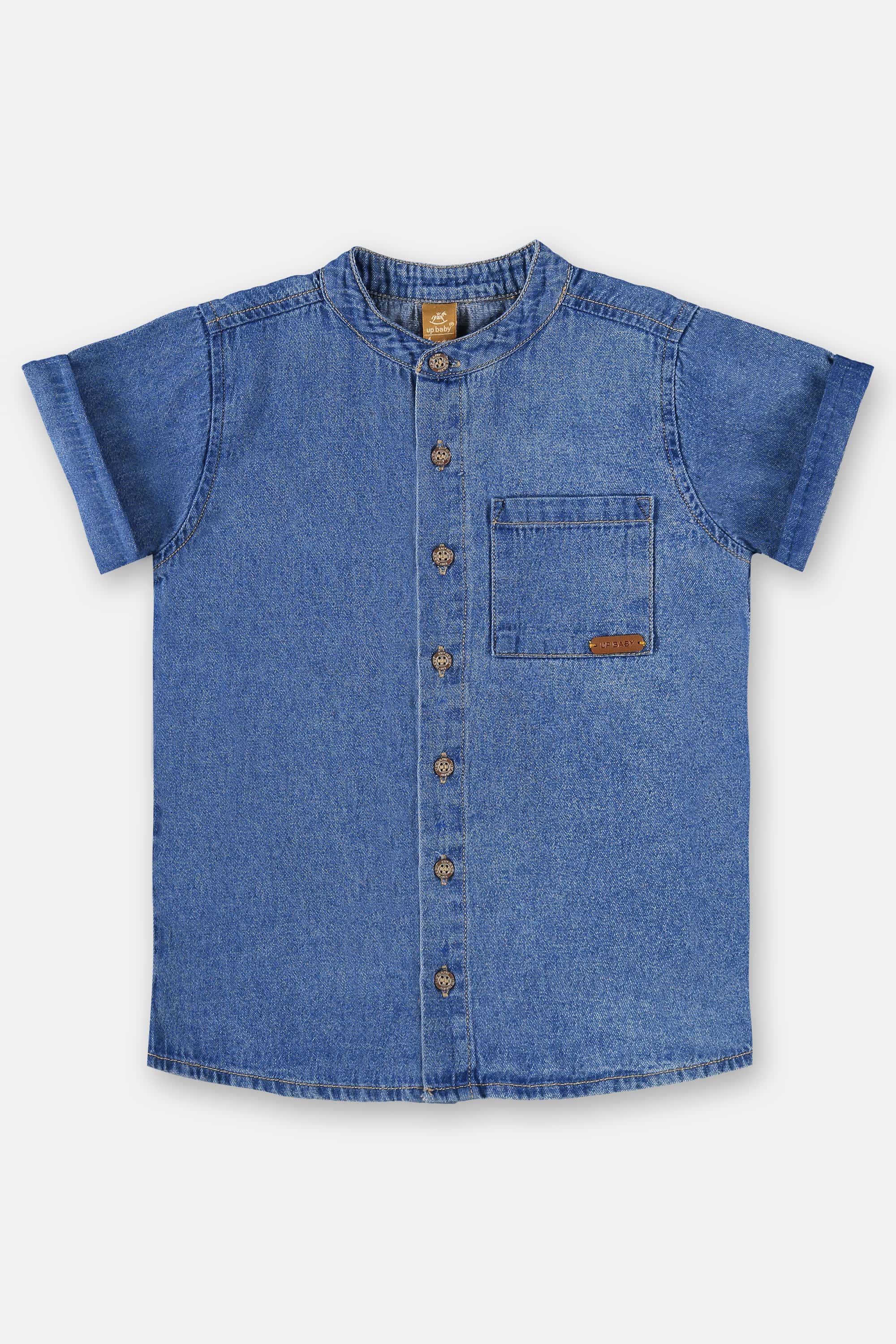 Camisa Jeans Infantil para Menino (Azul) Up Baby - Imagem 2