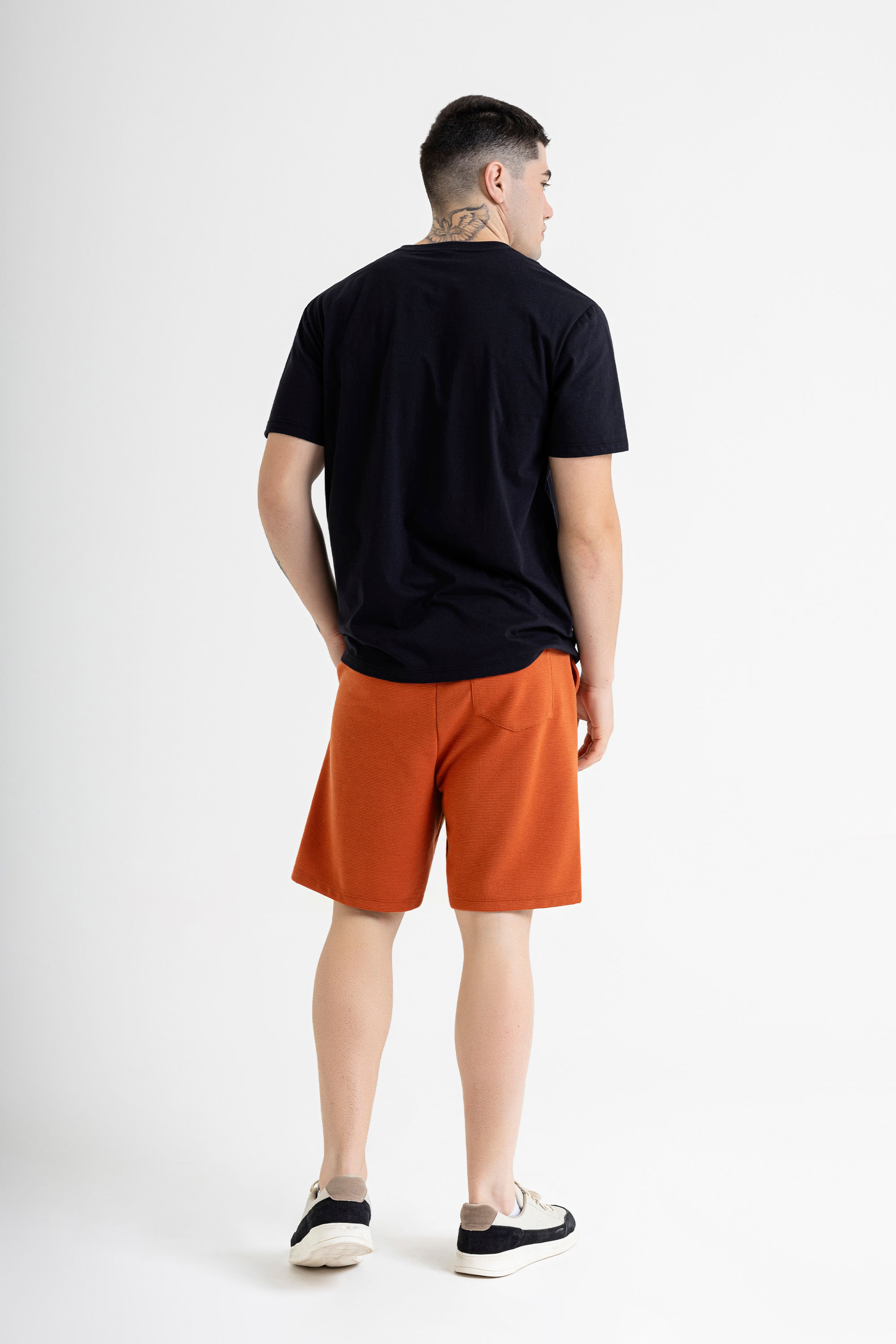 Bermuda Masculina em Moletom Gorgurão (Marrom) Just Basic - Imagem 2