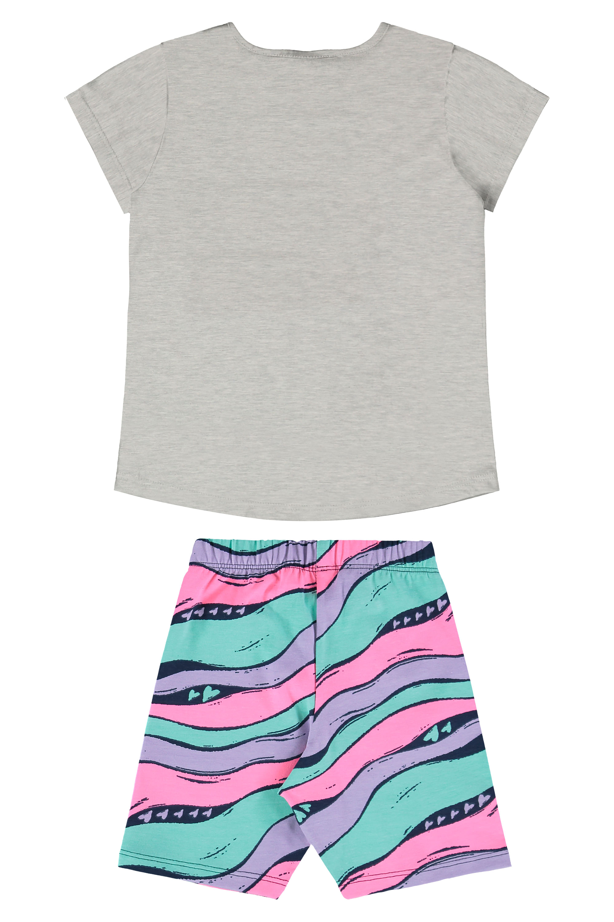 Conjunto Infantil para Meninas com Blusa e Ciclista (Cinza) Guloseima - Imagem 5