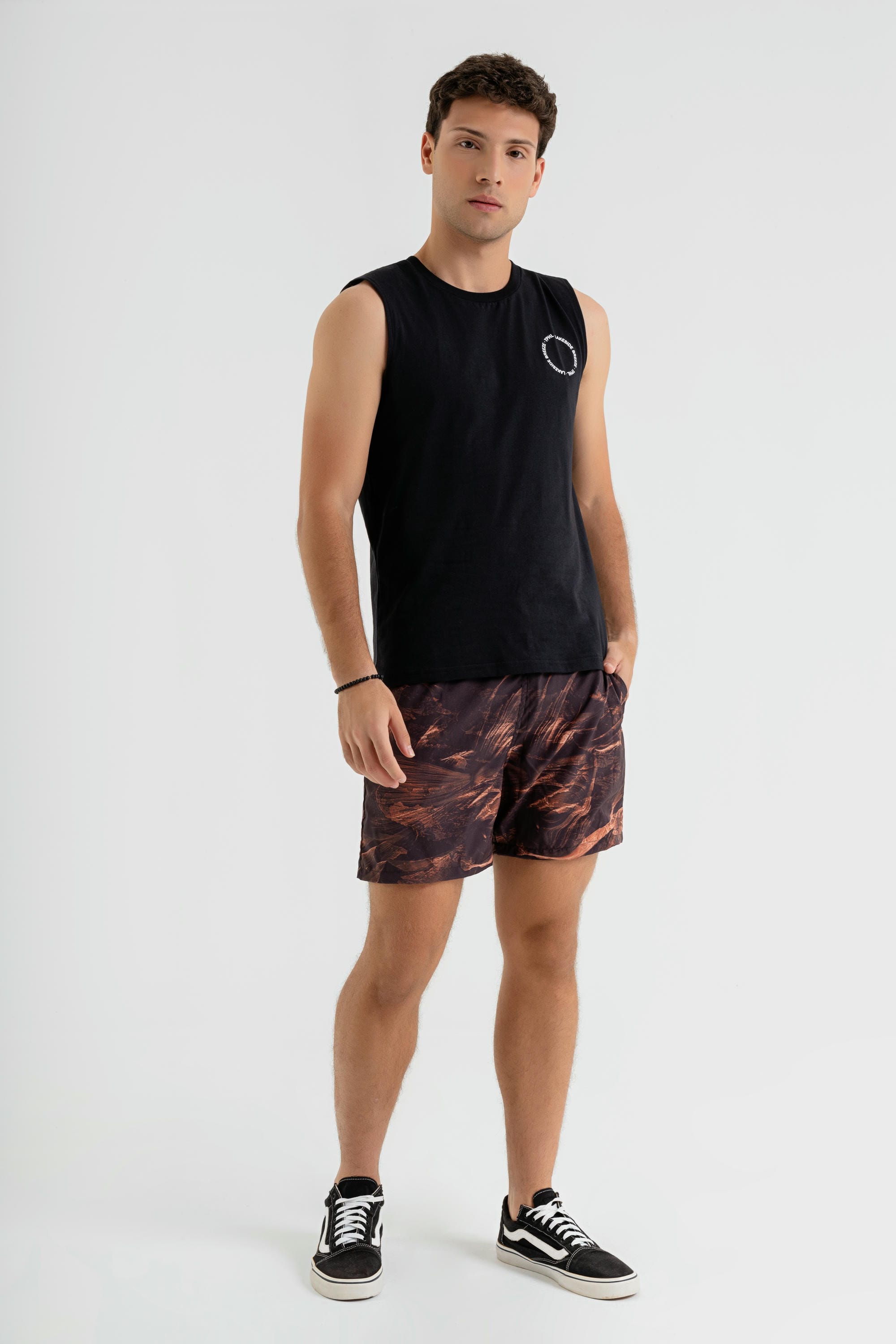 Regata Masculina em Meia Malha Básica (Preto) The Philippines