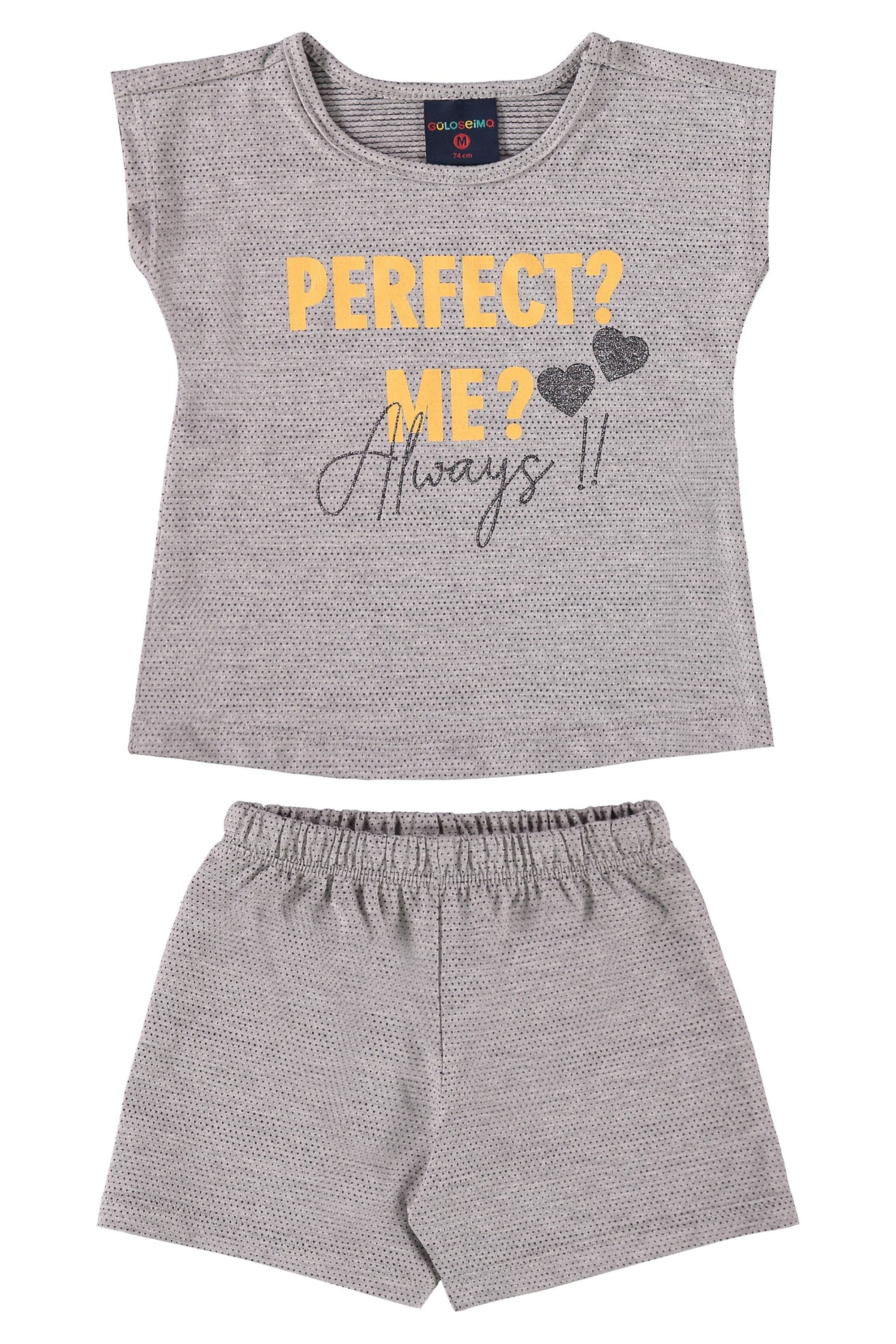 Conjunto com Blusa e Short para Bebê Menina (Cinza) Guloseima - Imagem 2