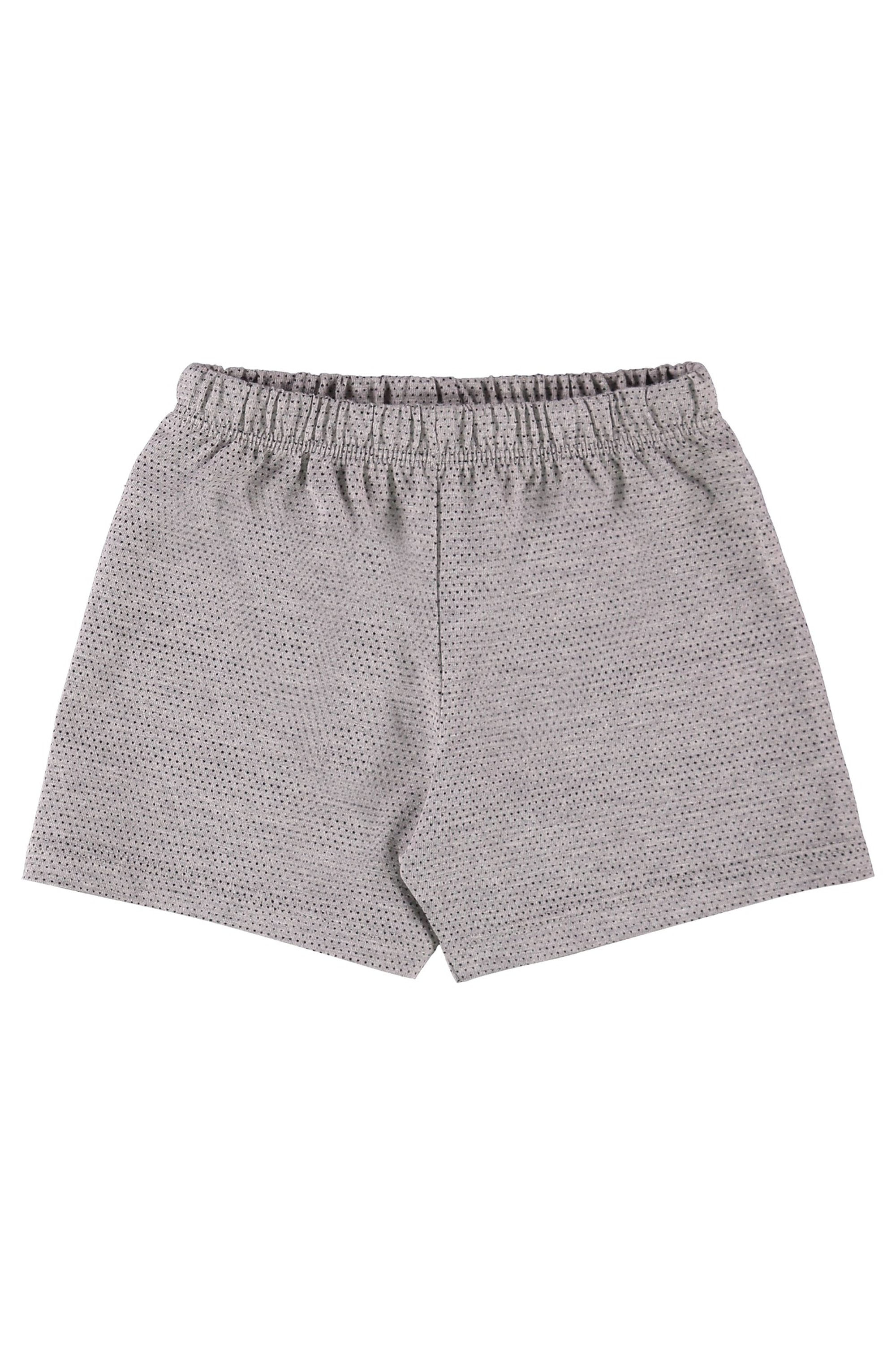 Conjunto com Blusa e Short para Bebê Menina (Cinza) Guloseima - Imagem 4