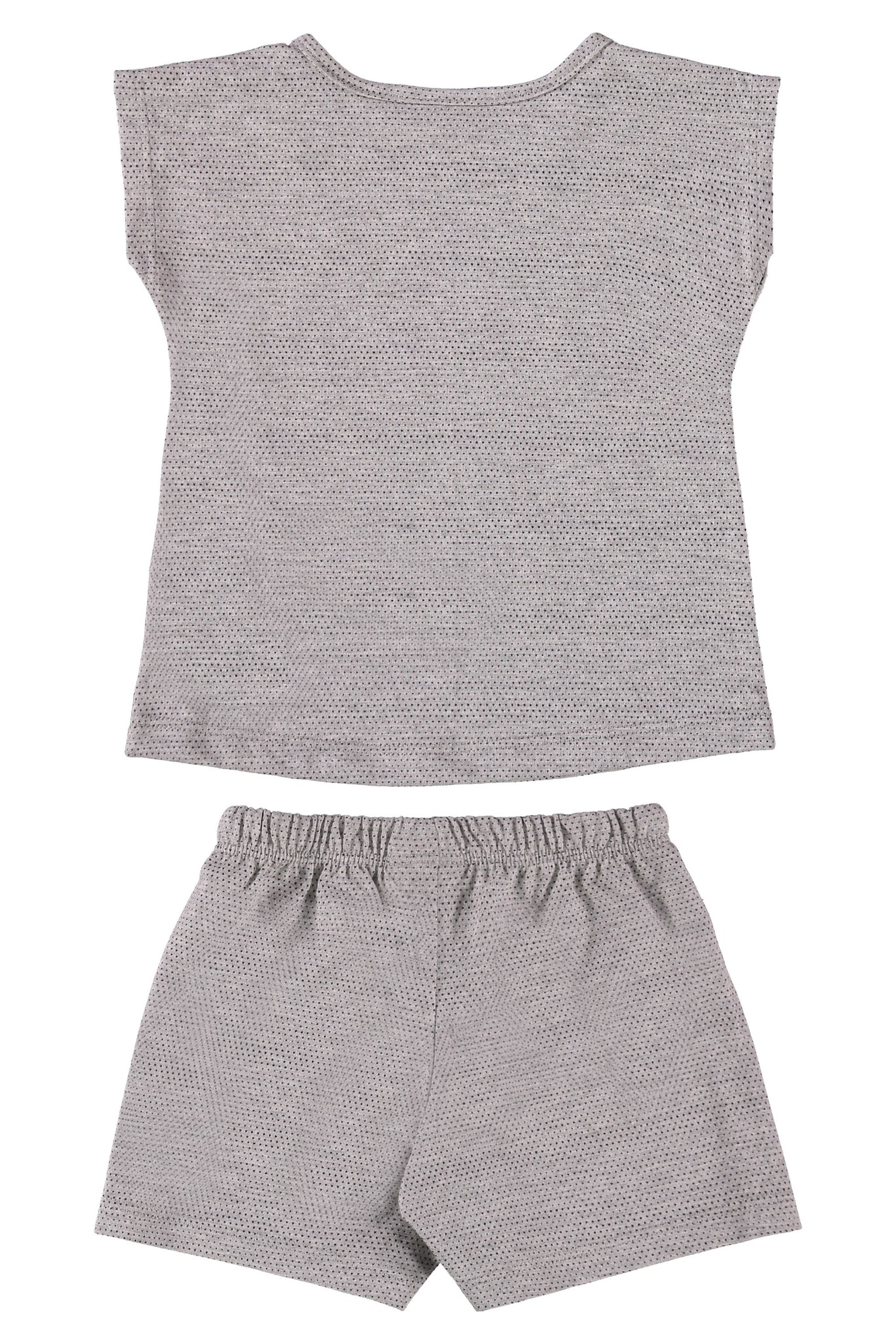 Conjunto com Blusa e Short para Bebê Menina (Cinza) Guloseima - Imagem 5