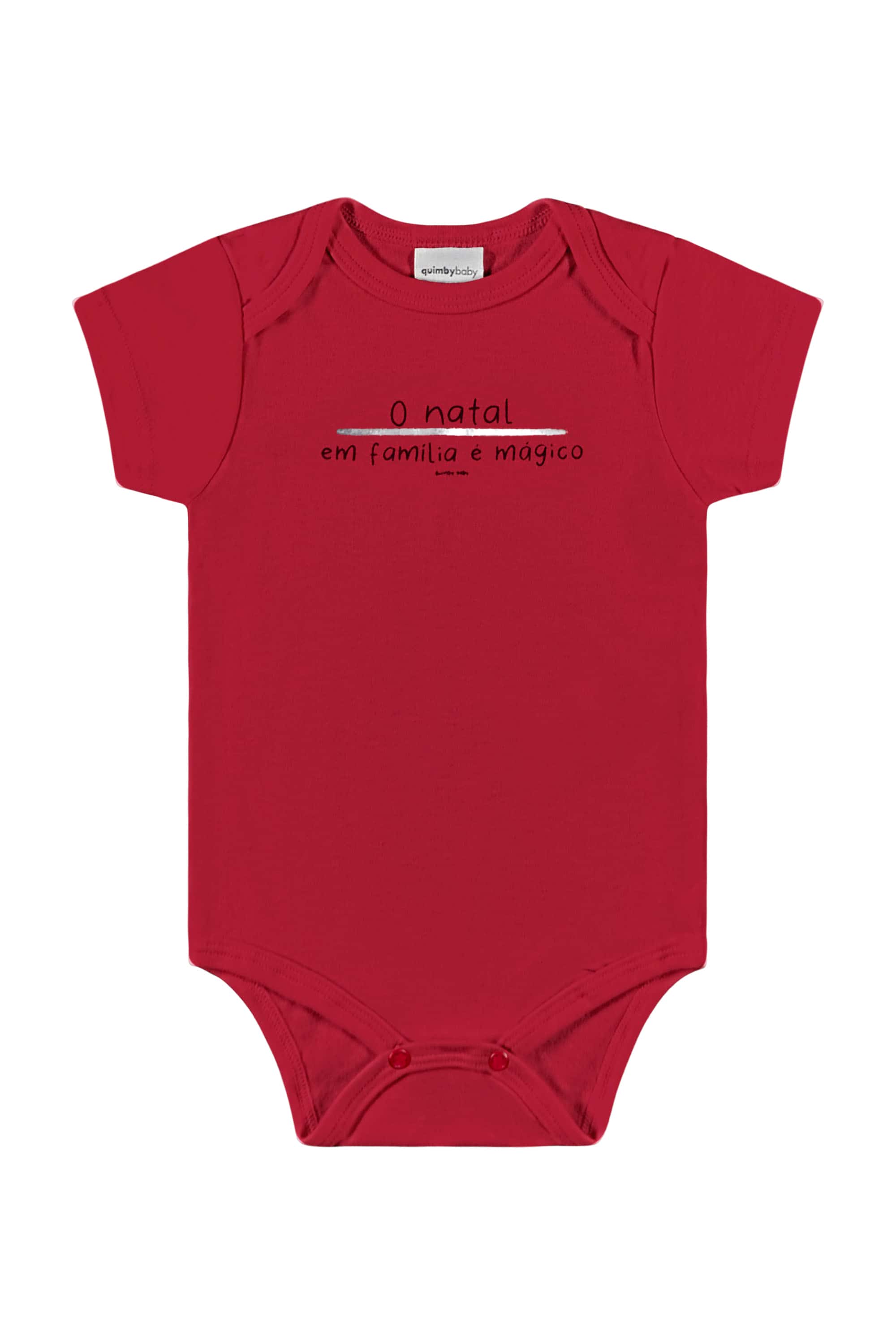 Body Unissex em Suedine para Bebê (Vermelho) Quimby - Imagem 2