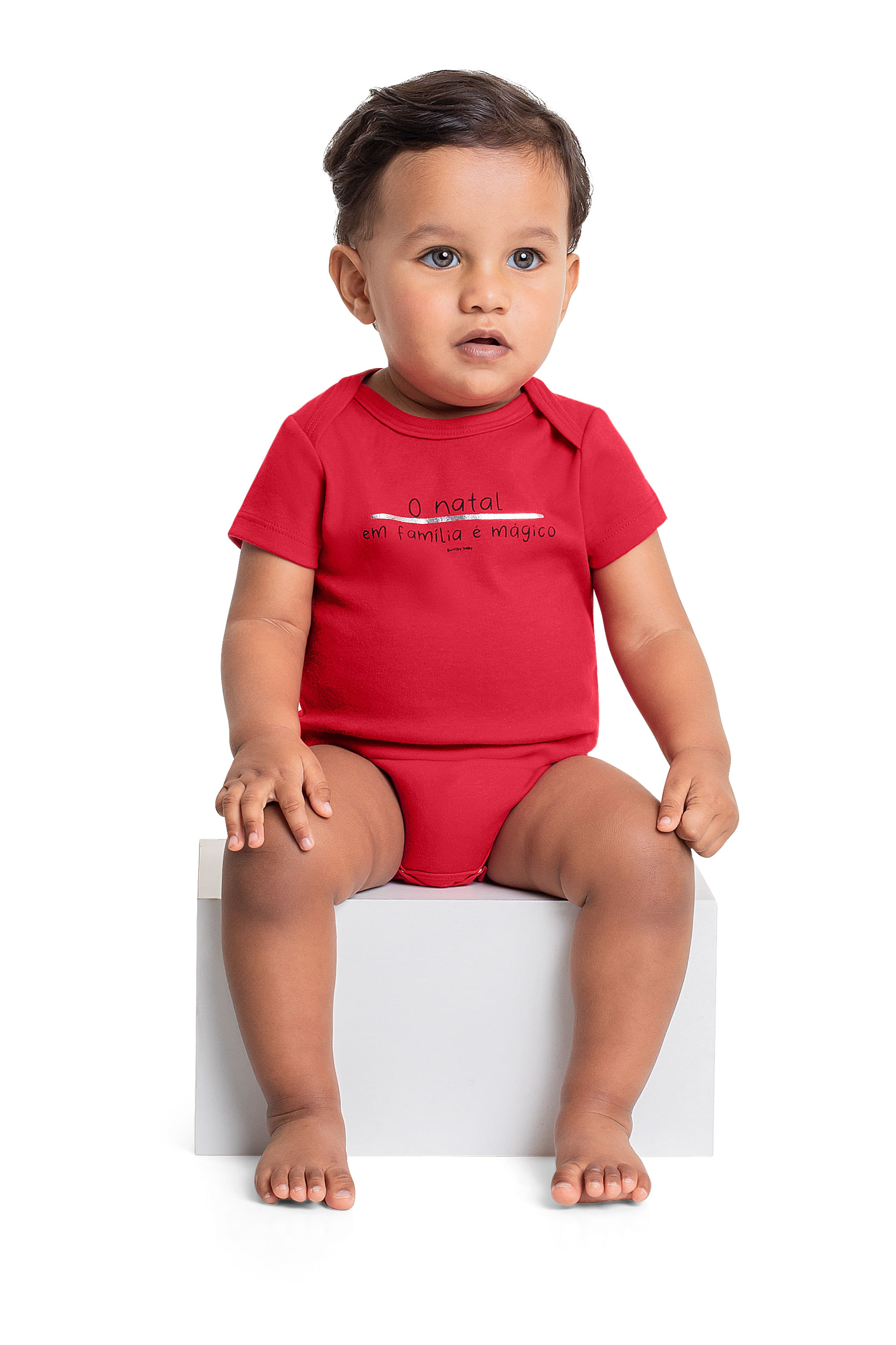 Body Unissex em Suedine para Bebê (Vermelho) Quimby