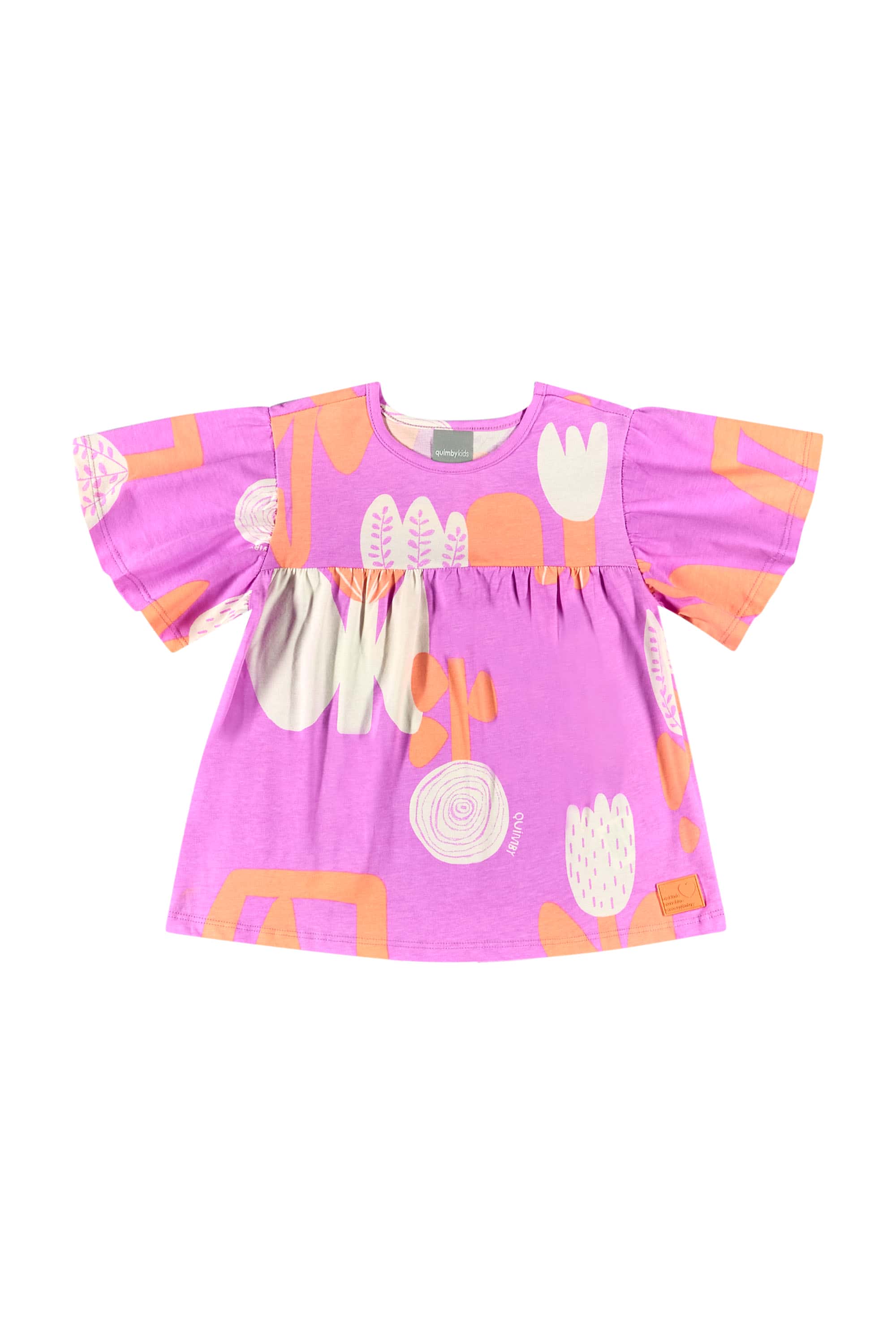 Conjunto com Blusa e Short para Menina (Roxo) Quimby - Imagem 3
