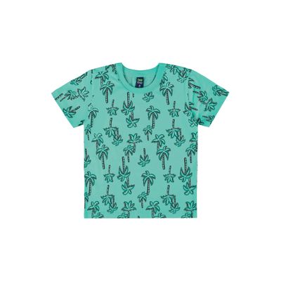 Camiseta Infantil Estampada para Menino (Azul Claro) Bee Loop