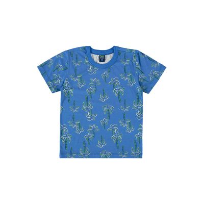 Camiseta Infantil Estampada para Menino (Azul) Bee Loop