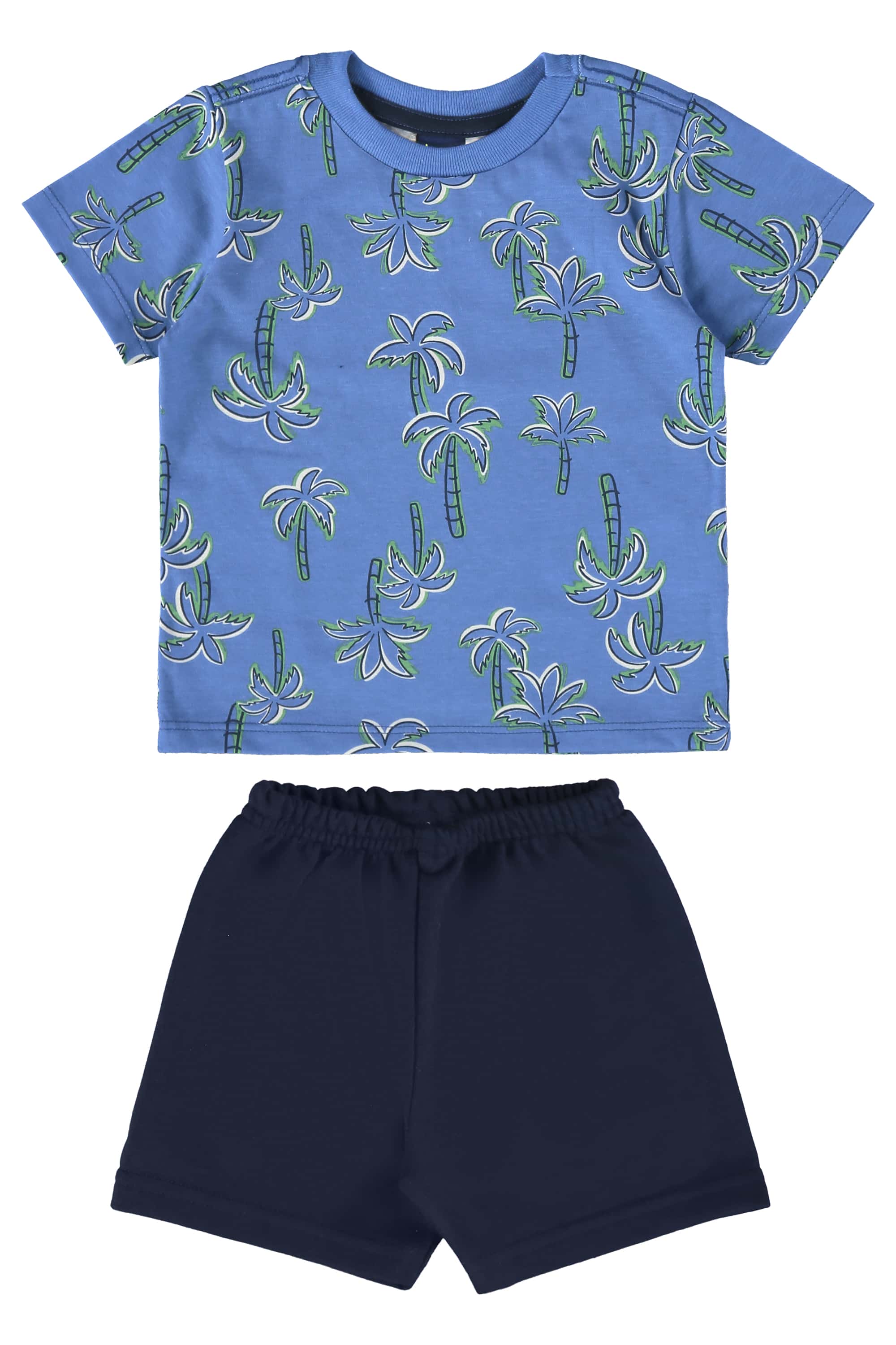 Conjunto com Camiseta e Bermuda para Bebê Menino (Azul) Guloseima - Imagem 25