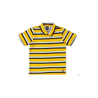 Camisa Polo Infantil para Menino (Amarelo) Bee Loop