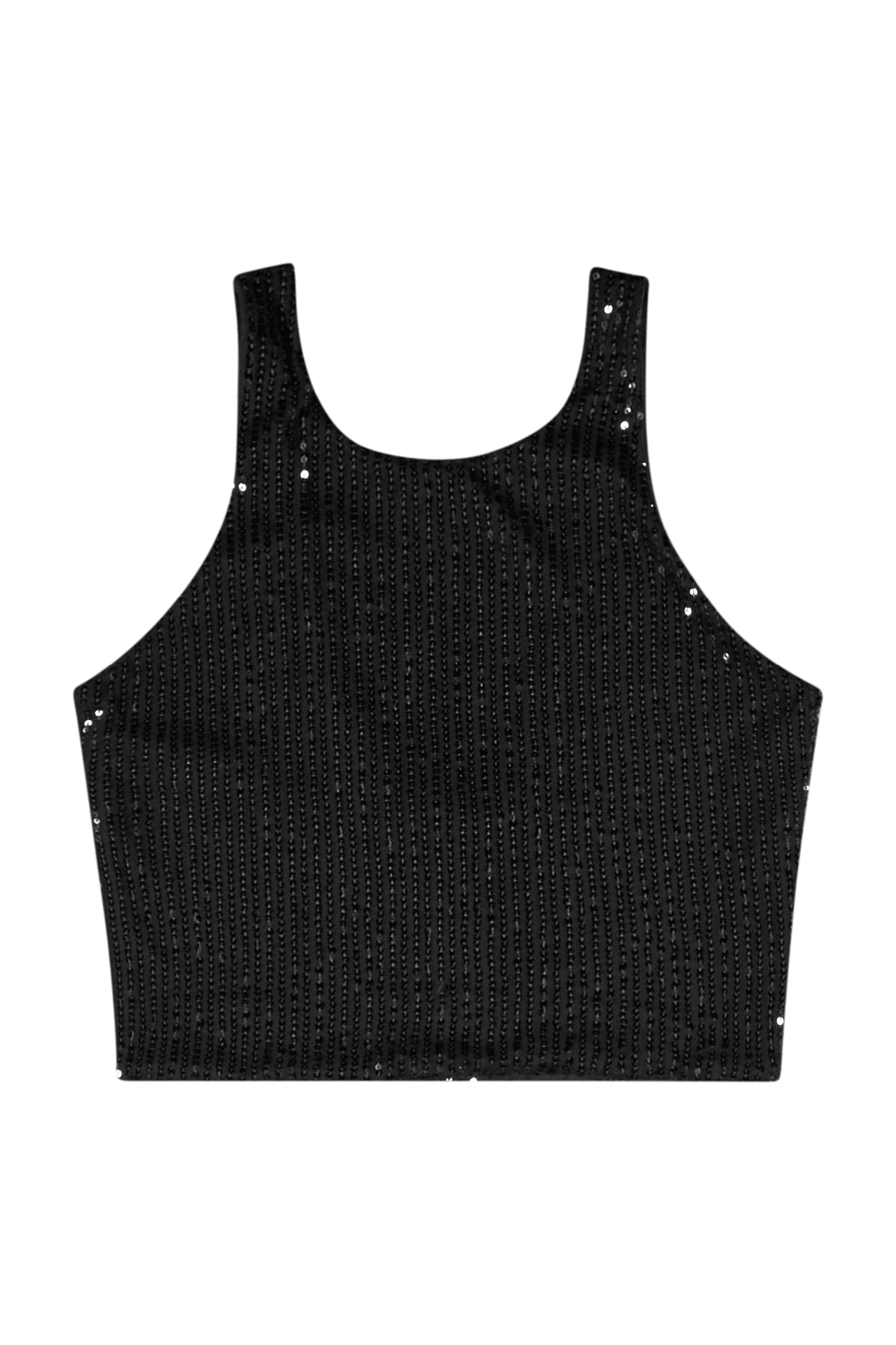 Conjunto Juvenil de Paetê com Top Cropped e Short (Preto) Gloss - Imagem 19