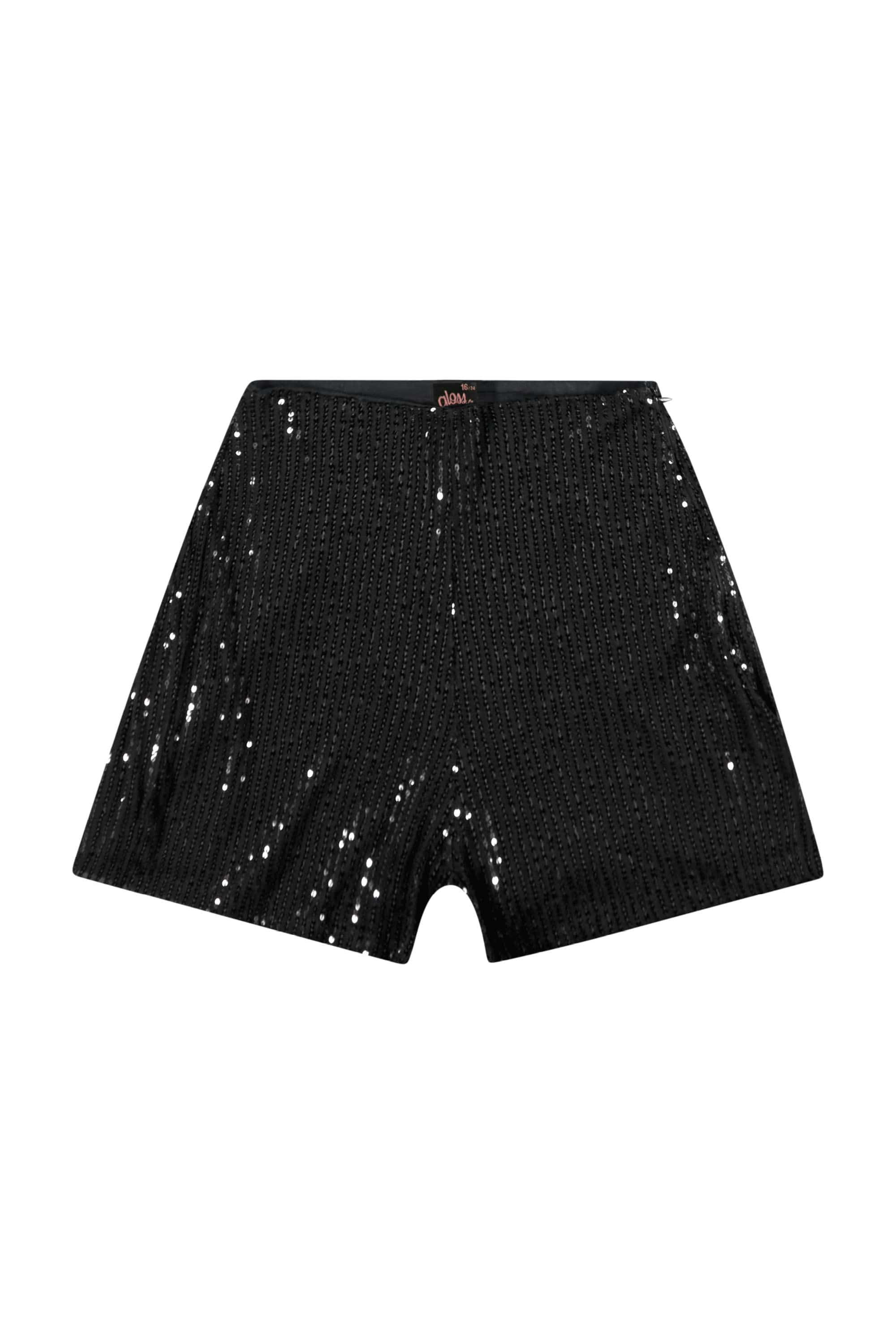 Conjunto Juvenil de Paetê com Top Cropped e Short (Preto) Gloss - Imagem 20