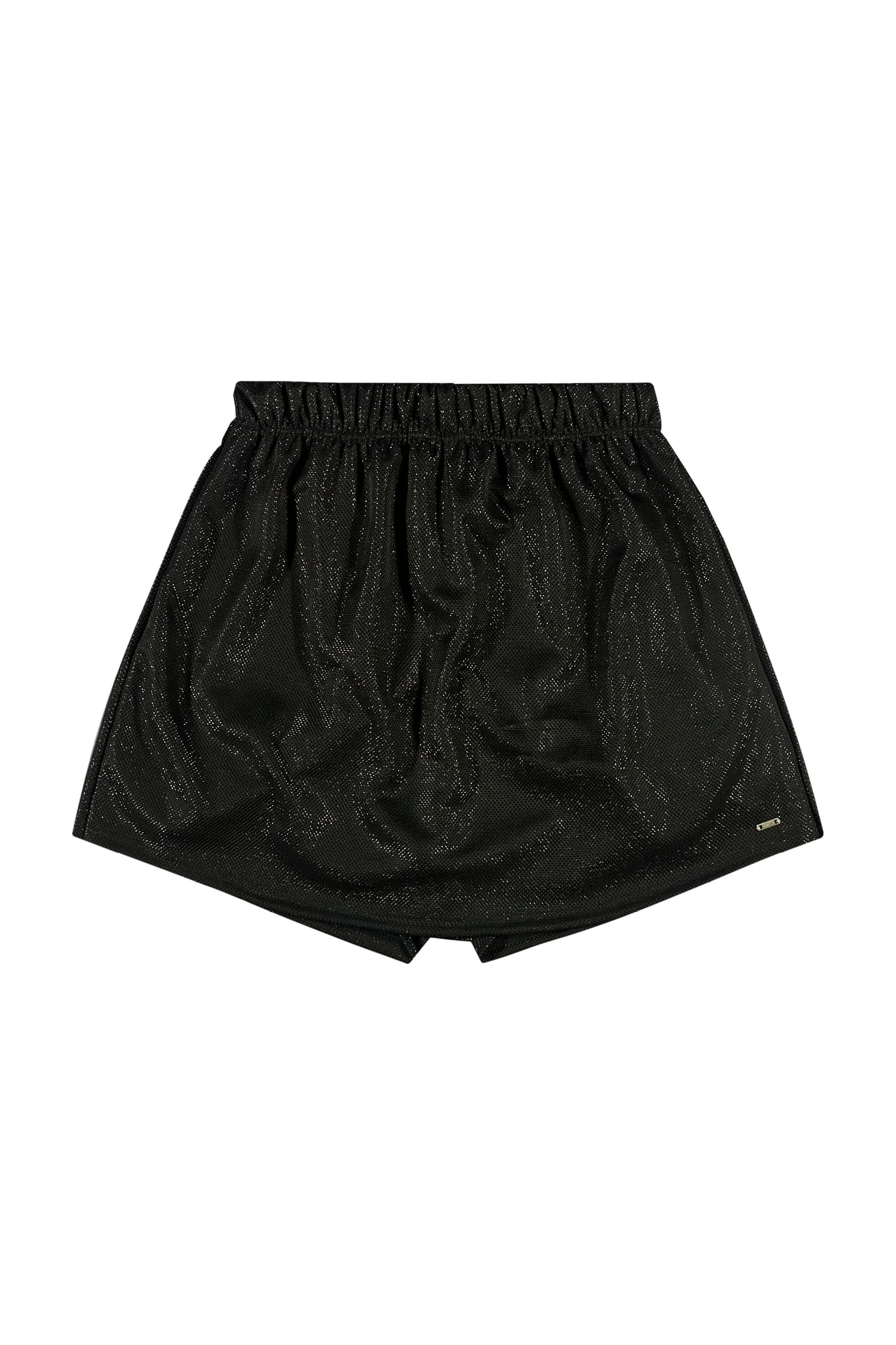 Short-Saia Juvenil com Brilho (Preto) Gloss - Imagem 6