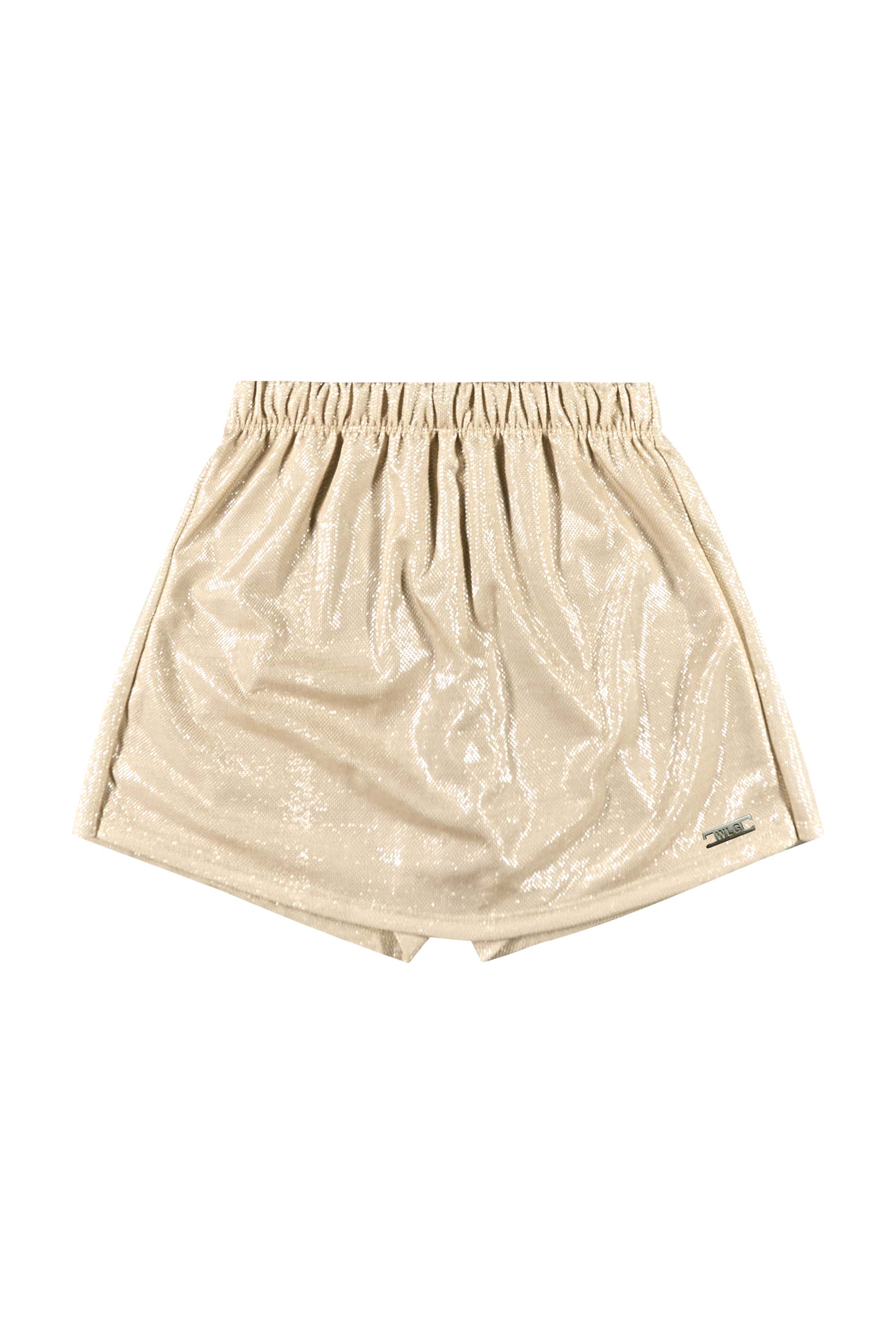 Short-Saia Juvenil com Brilho (Bege) Gloss - Imagem 8